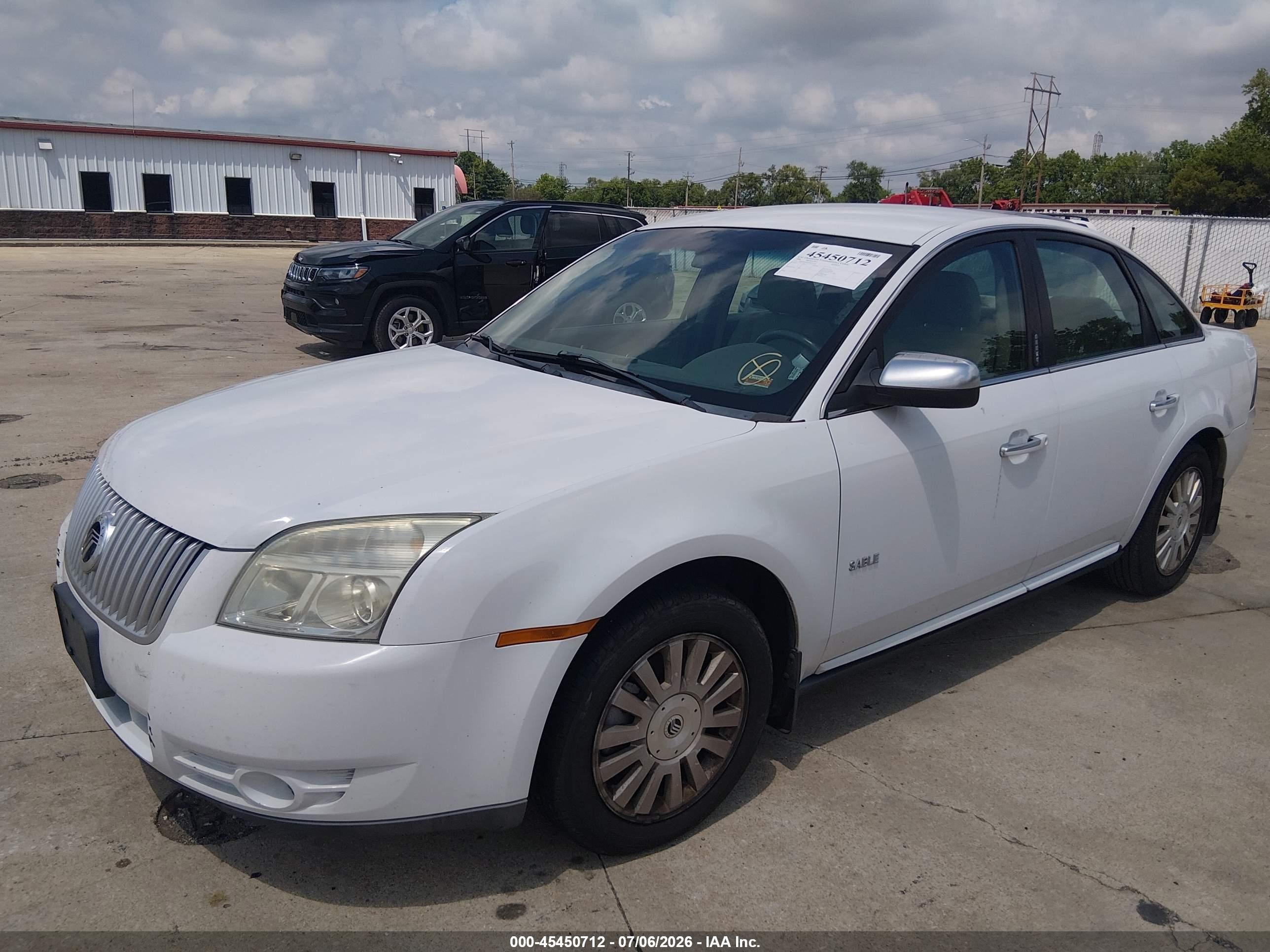 2008 Mercury Sable   Белый vin: 1MEHM40W28G624564