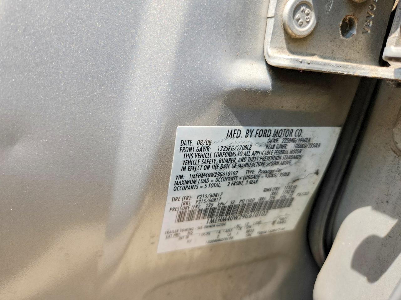2009 Mercury Sable Cream vin: 1MEHM40W29G610102