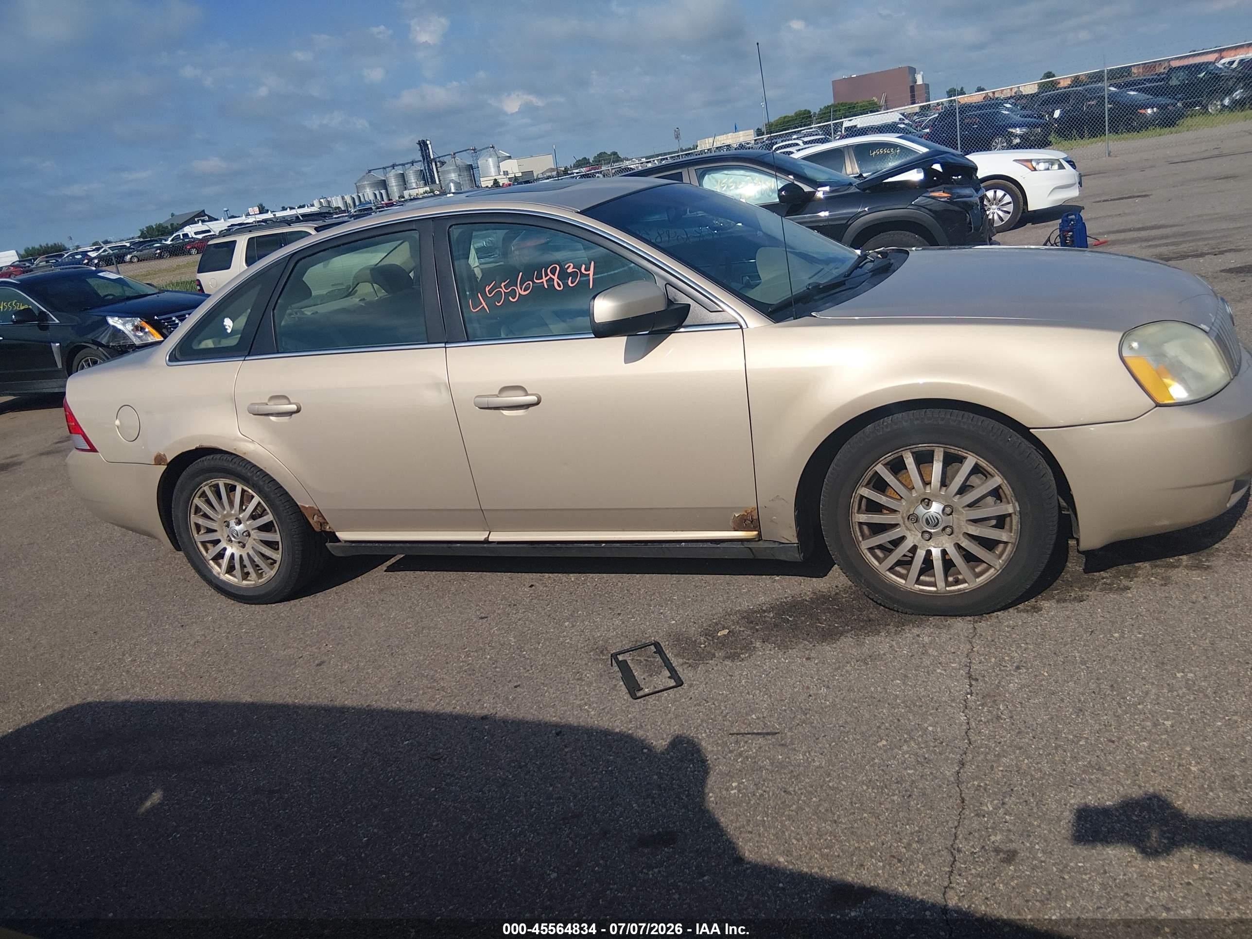 2007 Mercury Montego Premier Tan vin: 1MEHM42127G615024