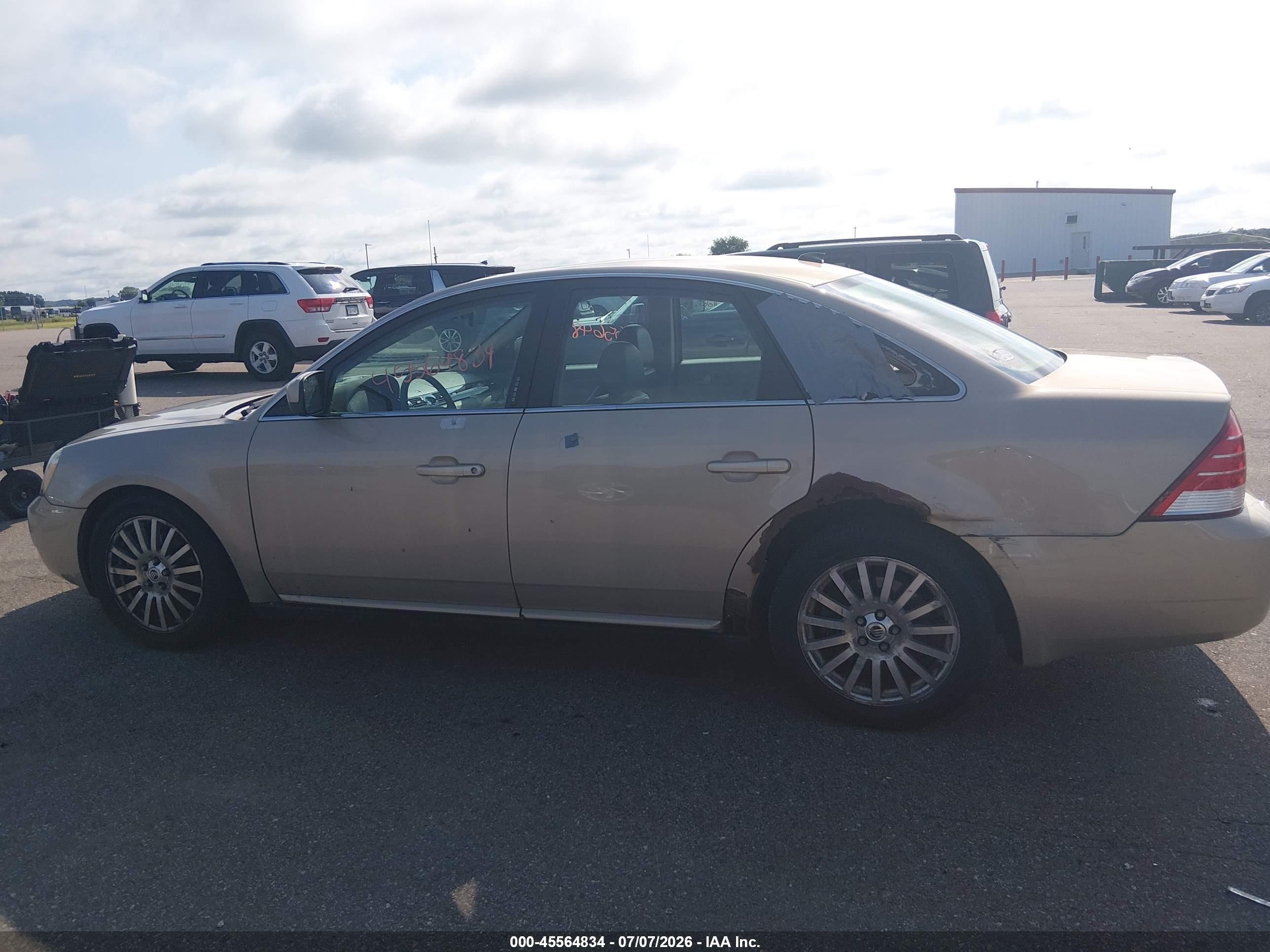 2007 Mercury Montego Premier Tan vin: 1MEHM42127G615024