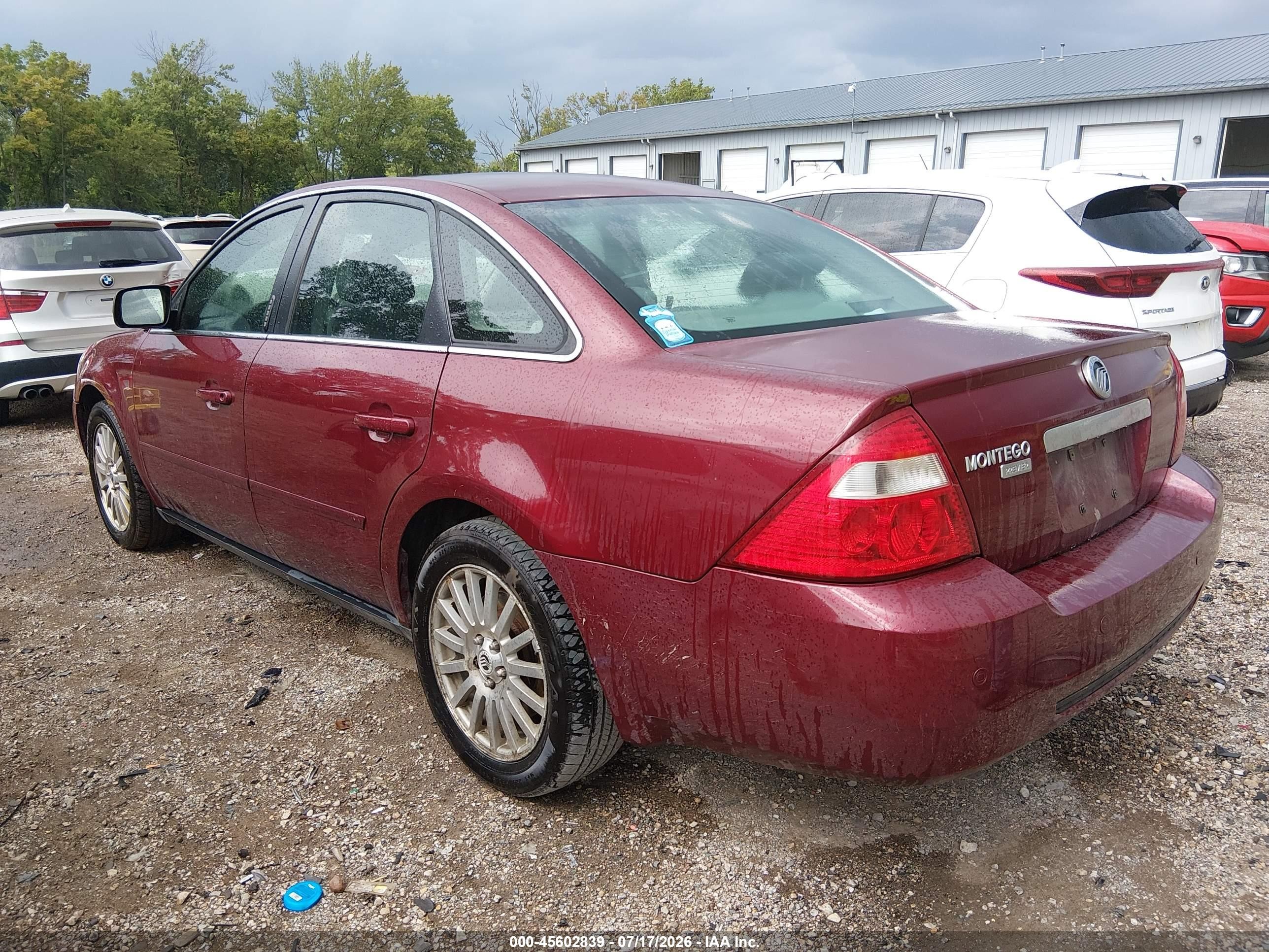 2005 Mercury Montego Premier Red vin: 1MEHM42195G616605