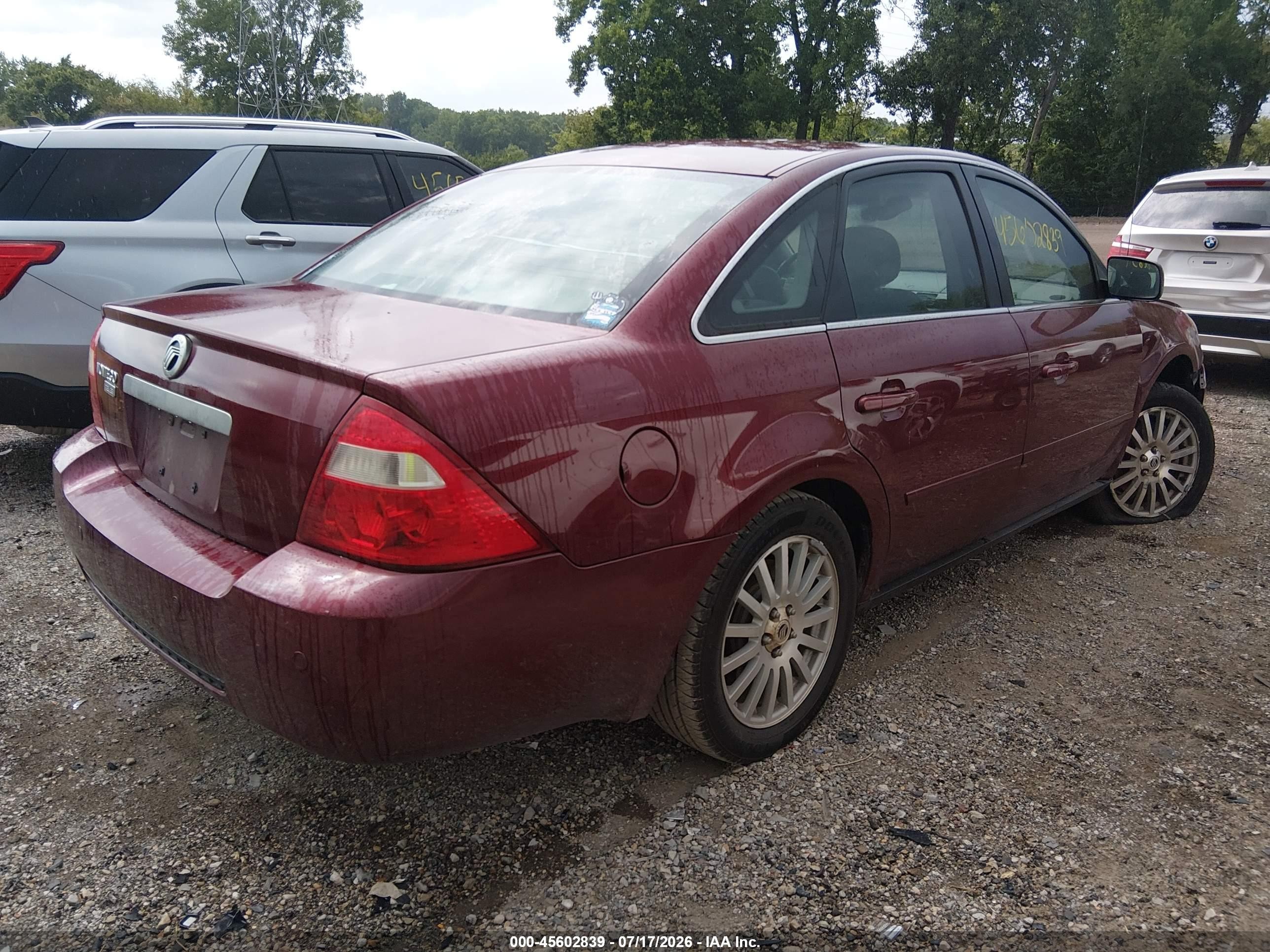 2005 Mercury Montego Premier Red vin: 1MEHM42195G616605
