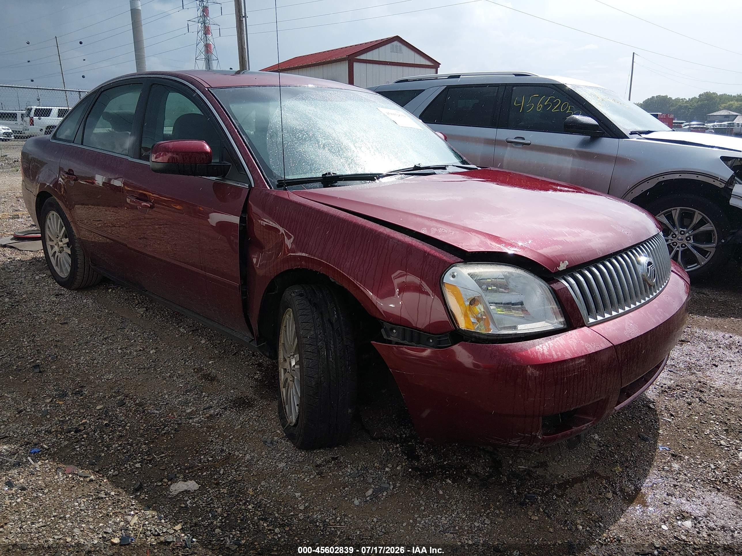 2005 Mercury Montego Premier Red vin: 1MEHM42195G616605