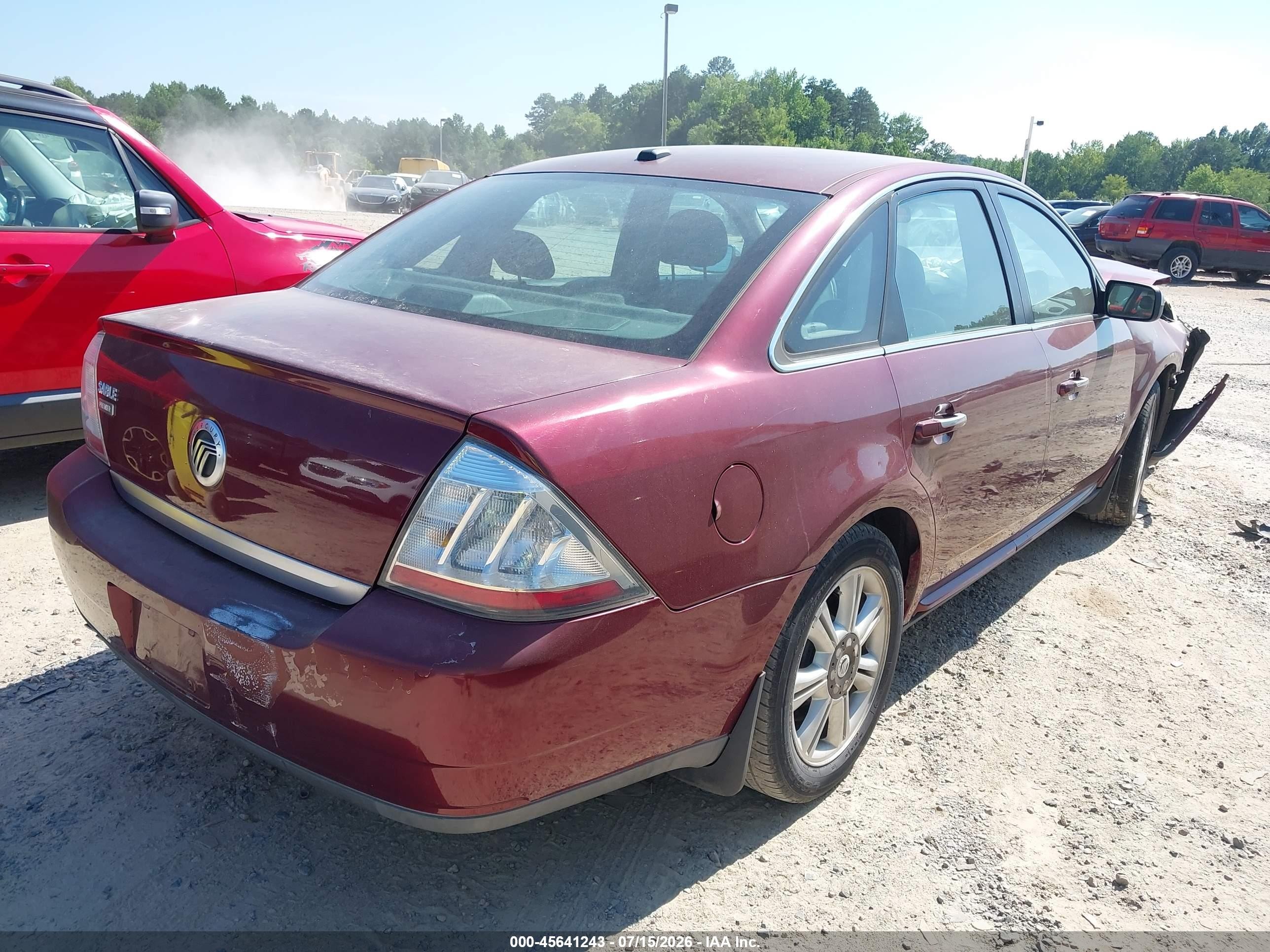 2008 Mercury Sable Premier Темно-бордовый vin: 1MEHM42W08G622387