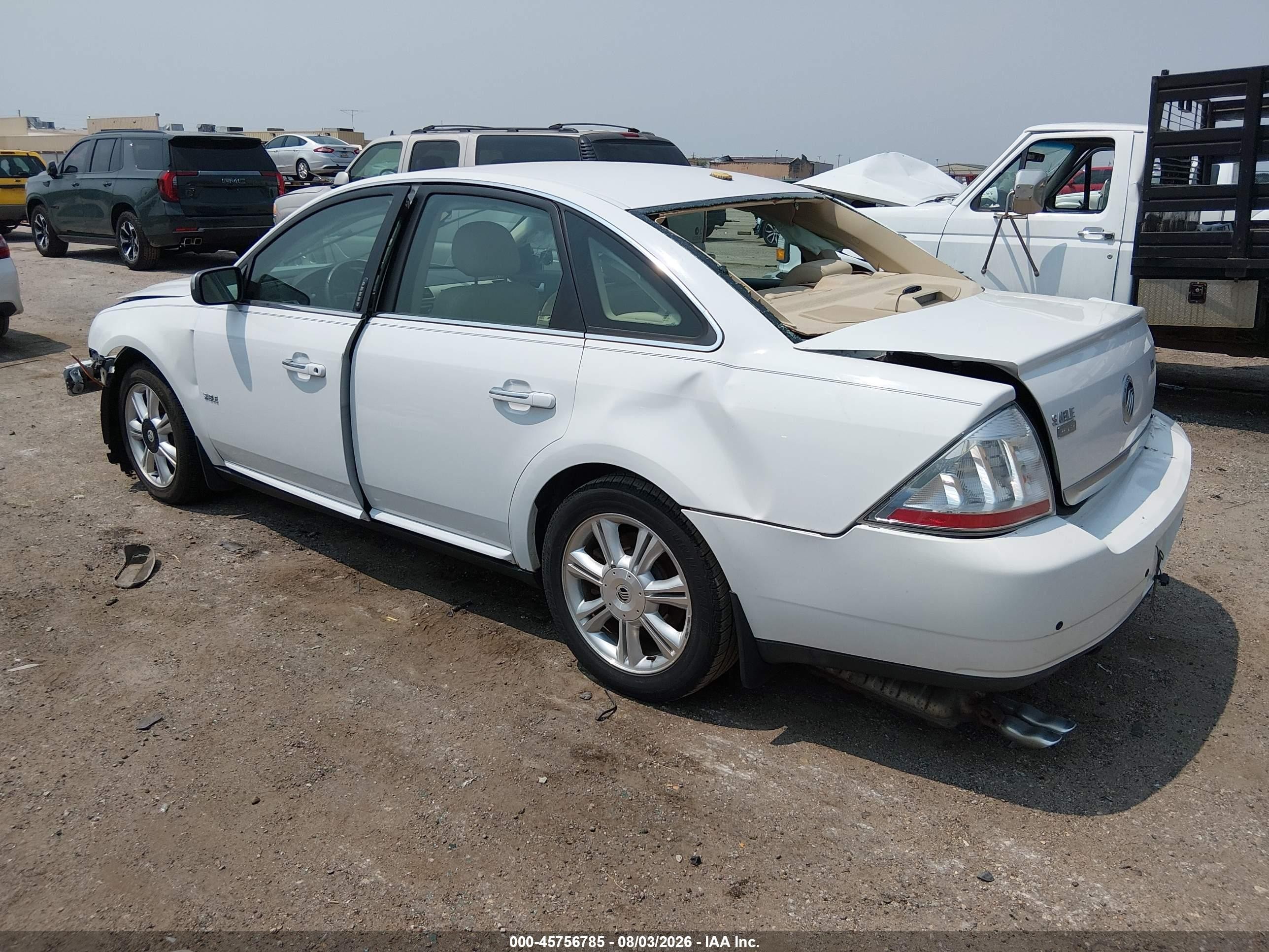 2008 Mercury Sable Premier White vin: 1MEHM42W08G623779