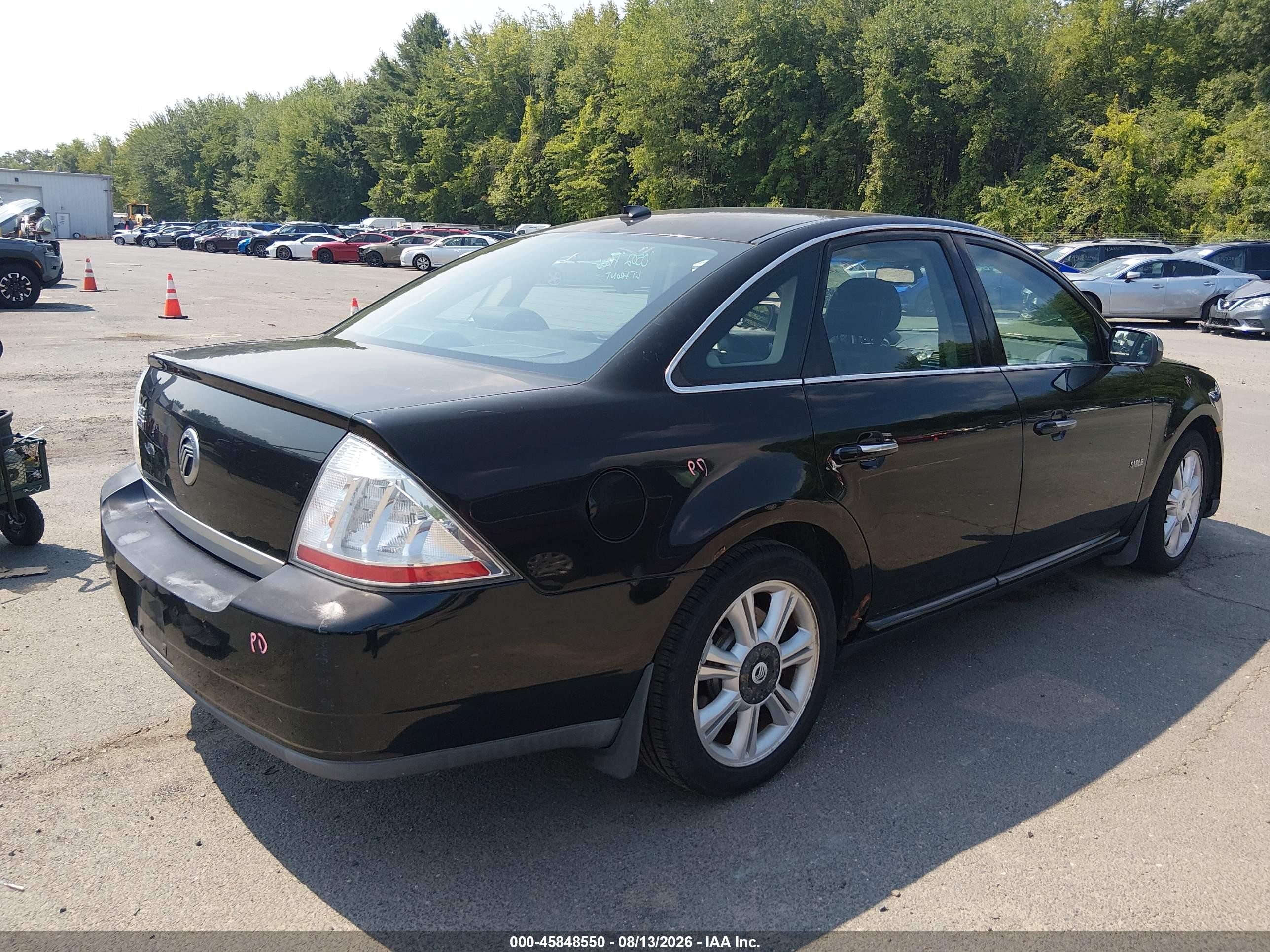 2008 Mercury Sable Premier Black vin: 1MEHM42W28G619345