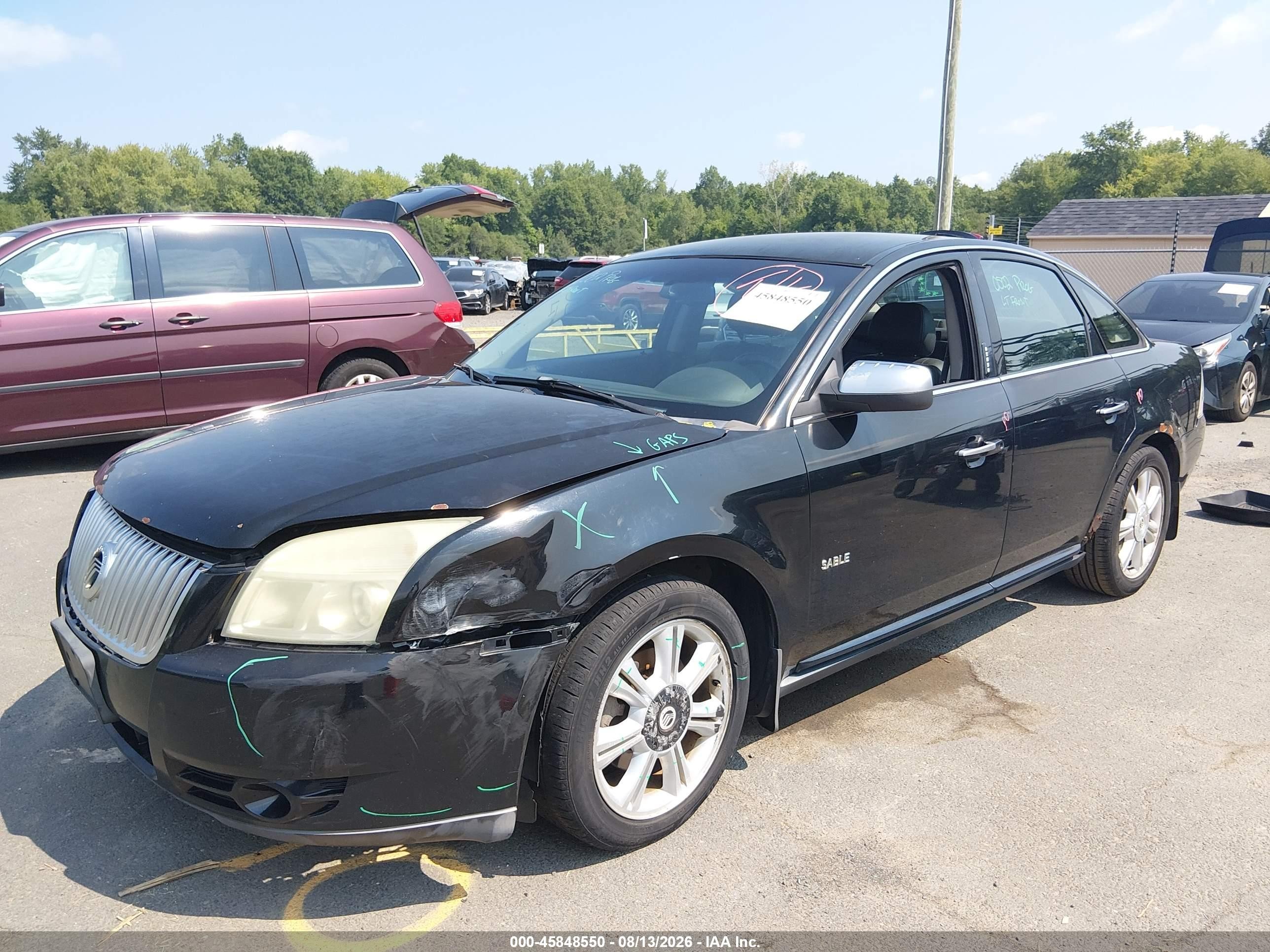 2008 Mercury Sable Premier Black vin: 1MEHM42W28G619345