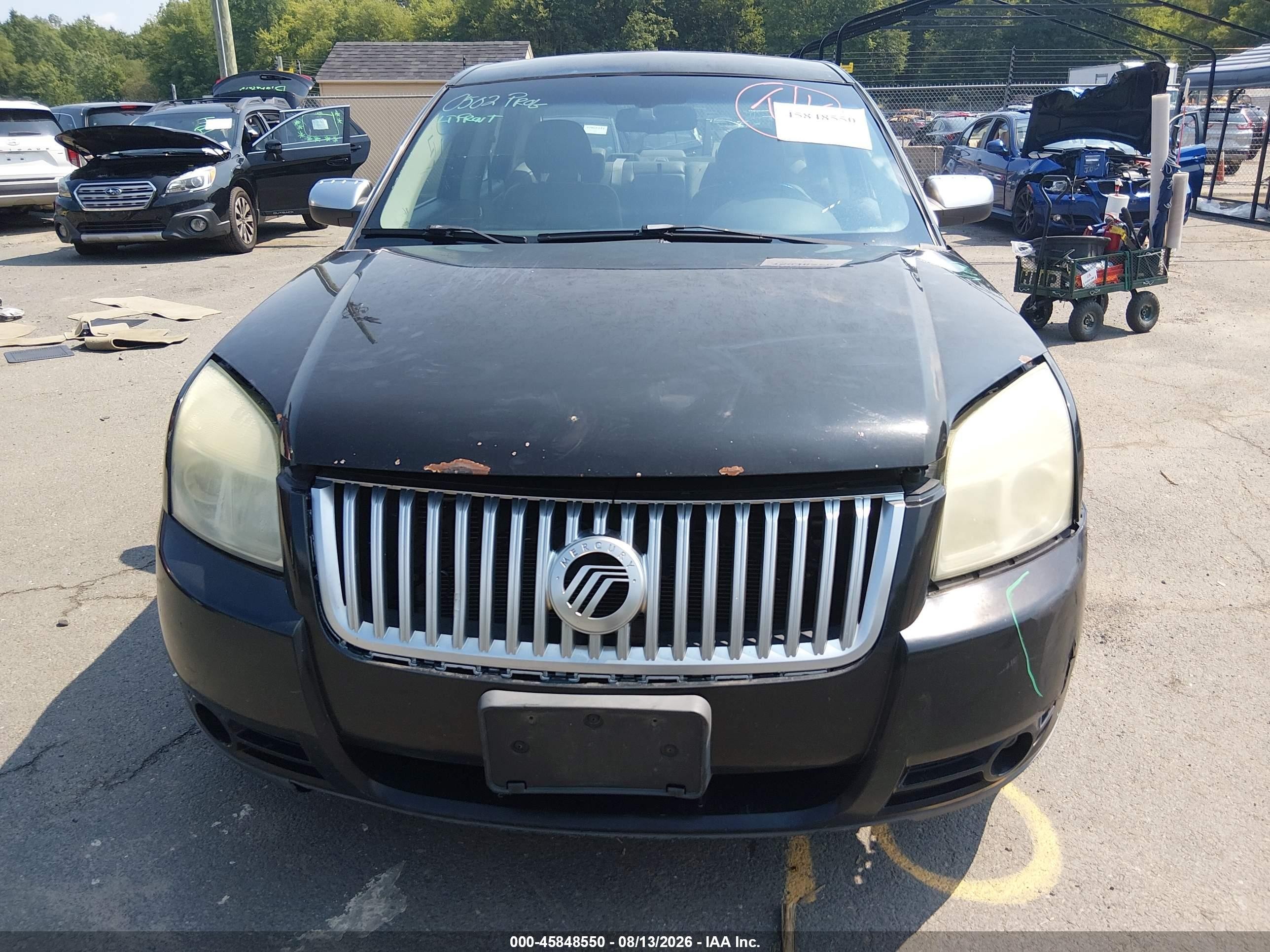2008 Mercury Sable Premier Black vin: 1MEHM42W28G619345