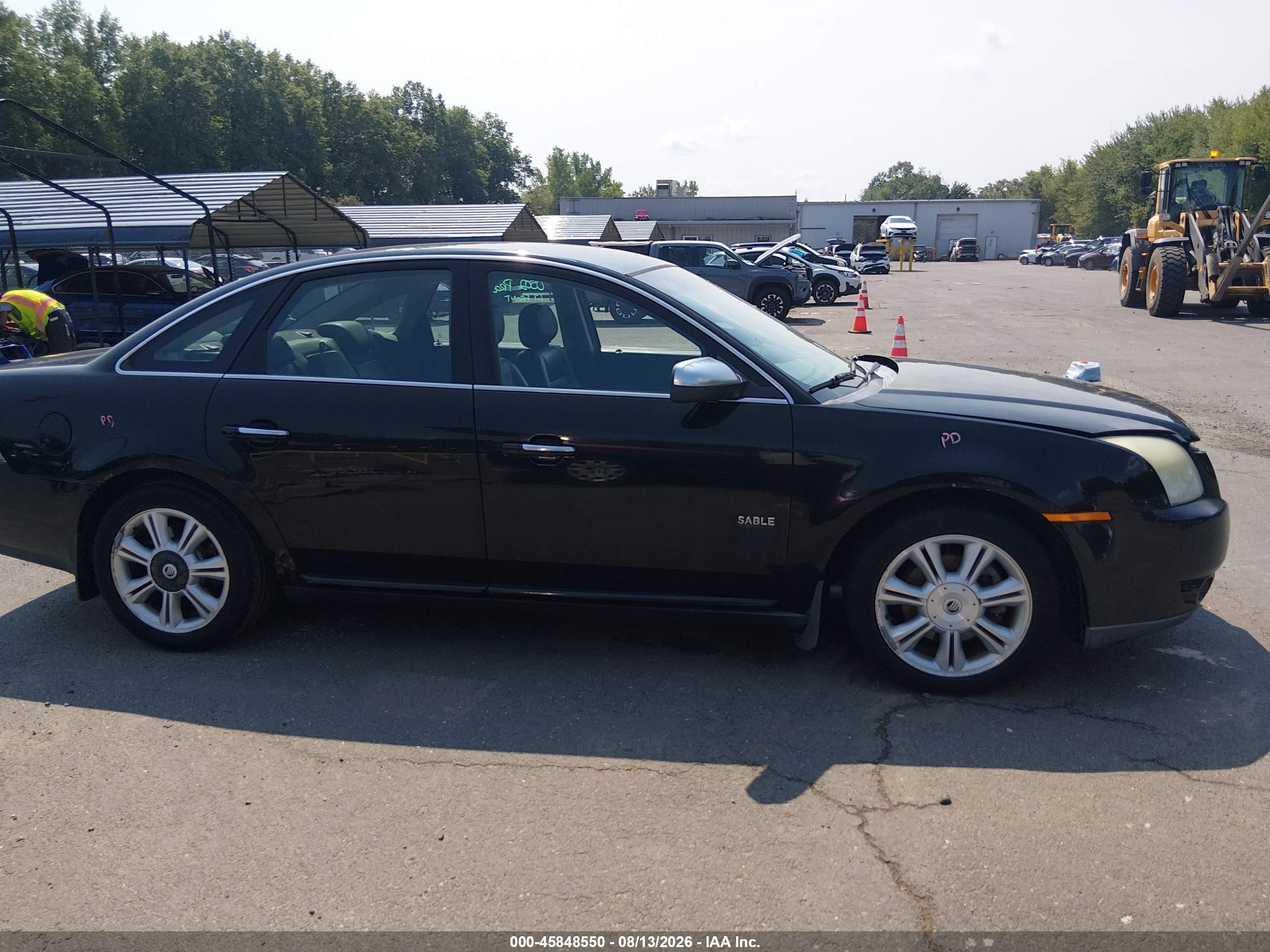 2008 Mercury Sable Premier Black vin: 1MEHM42W28G619345