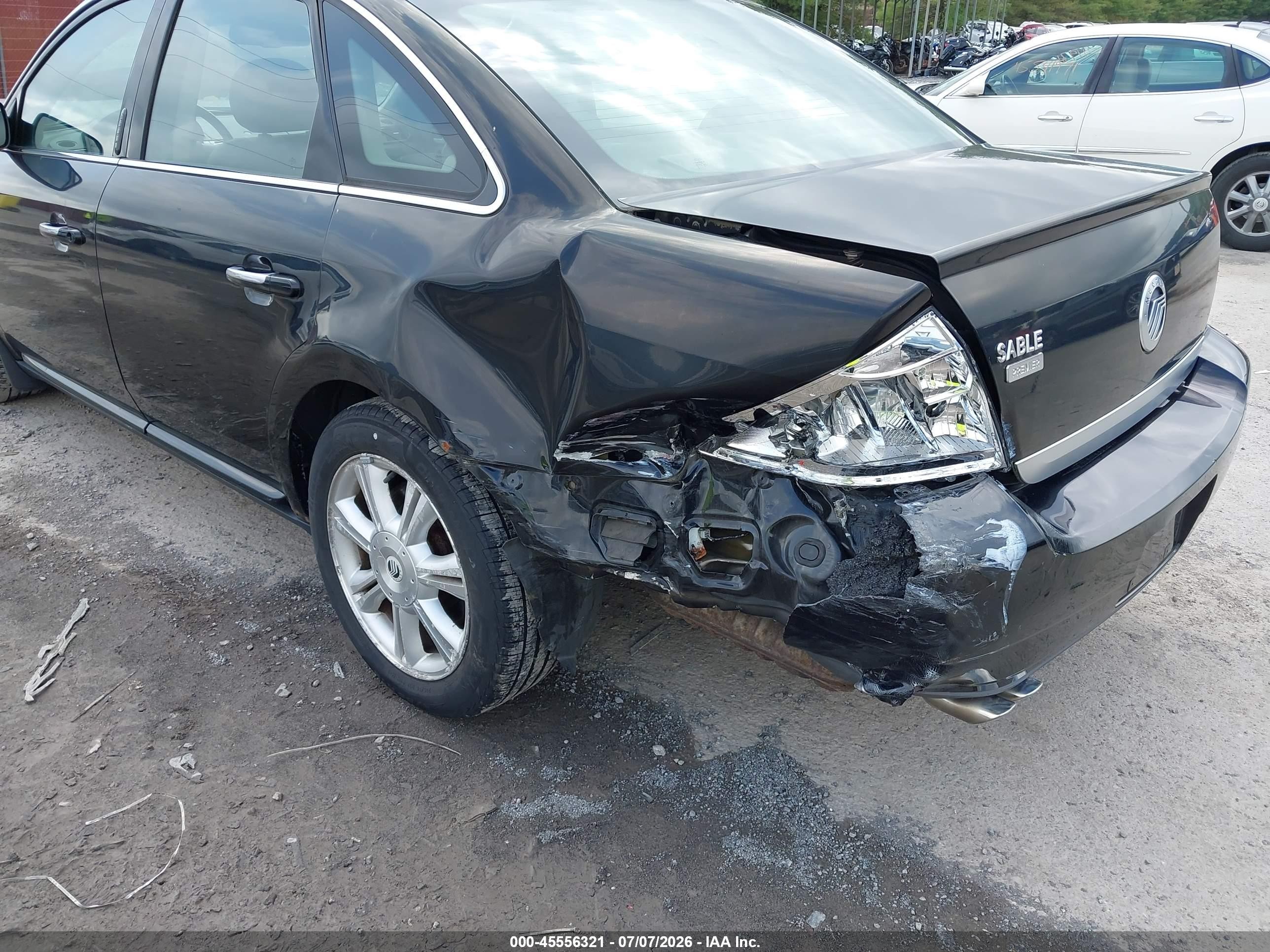 2008 Mercury Sable Premier Черный vin: 1MEHM42W28G624044