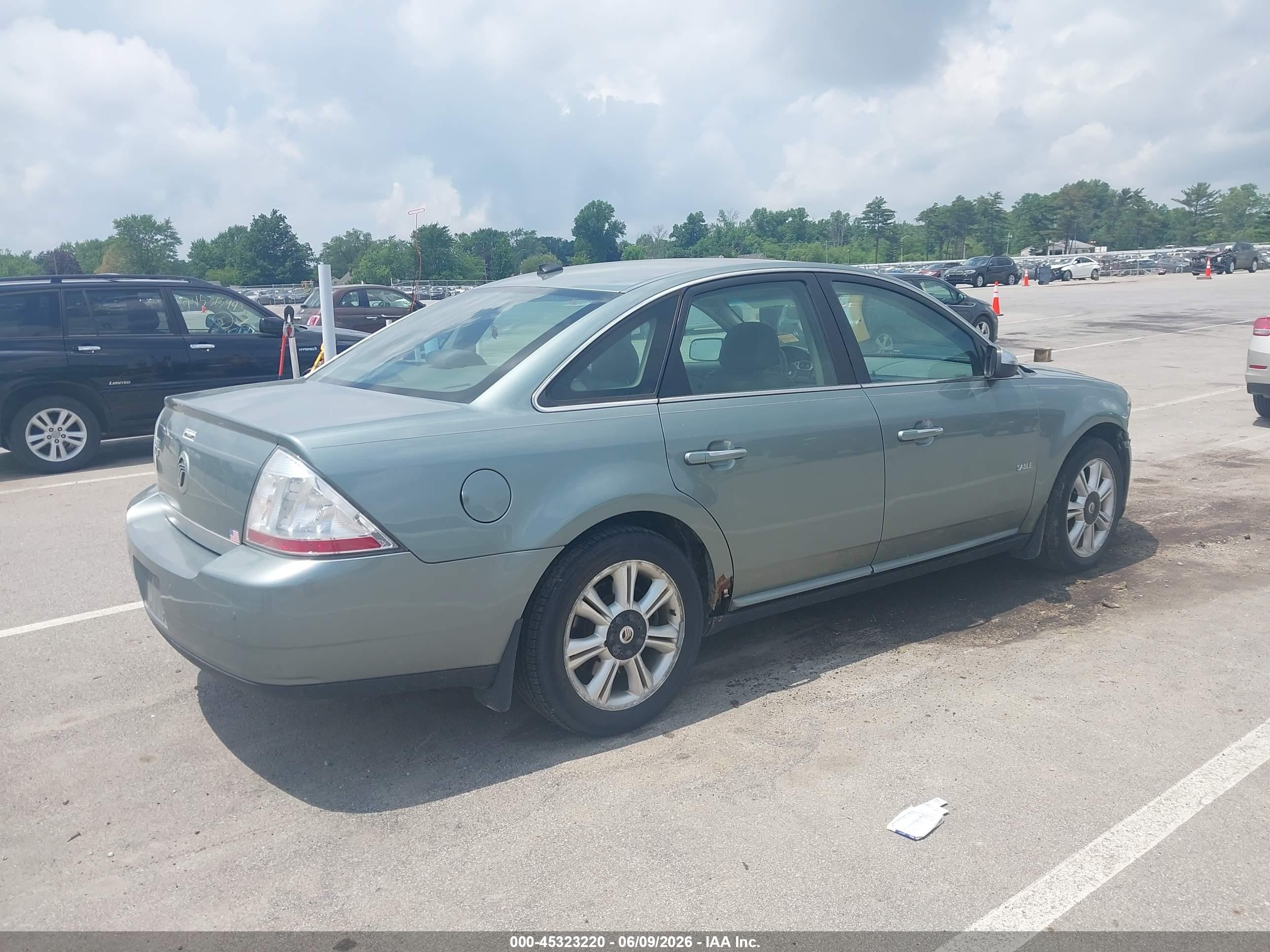 2008 Mercury Sable Premier Teal vin: 1MEHM42W38G615935