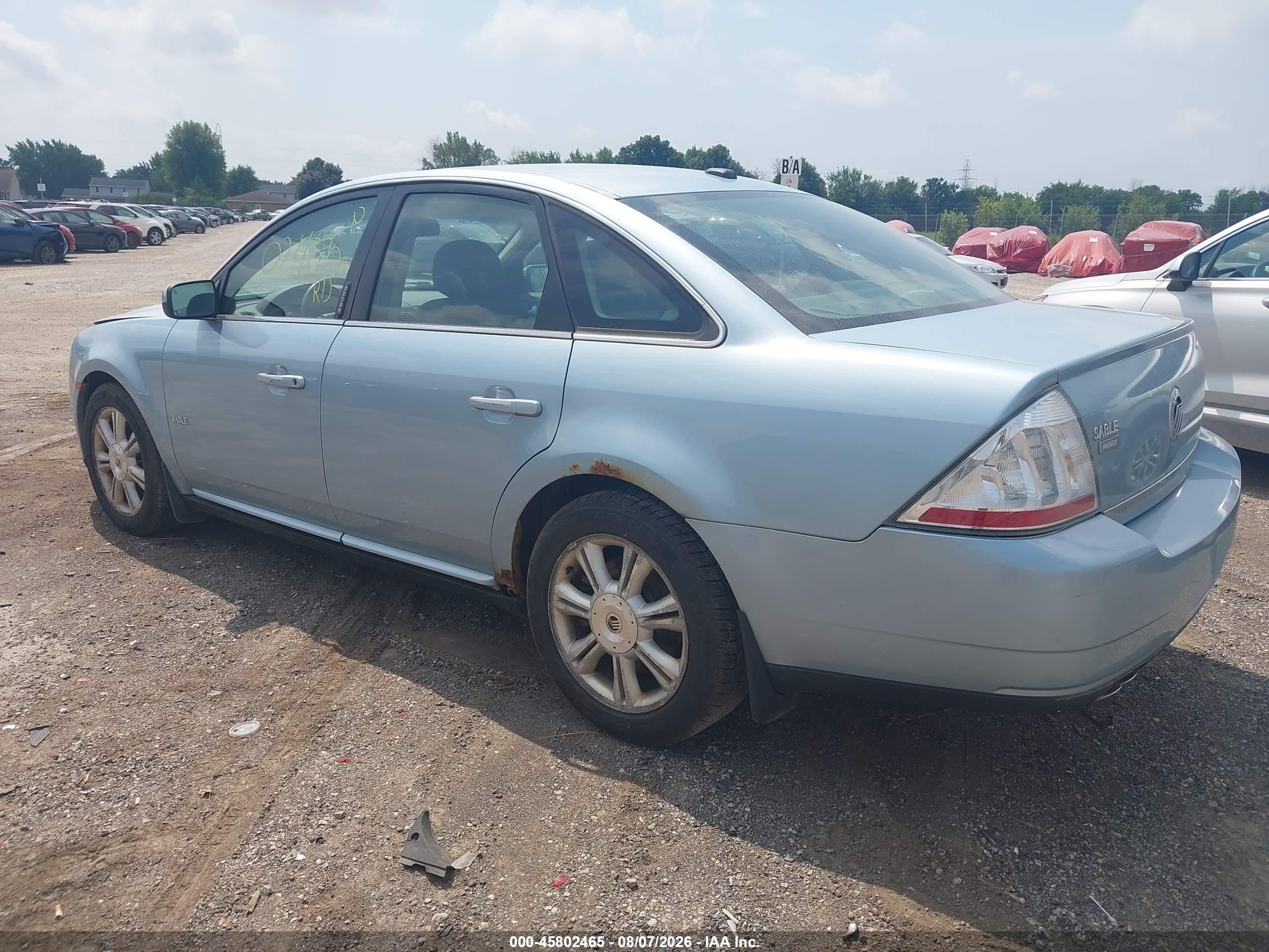 2008 Mercury Sable Premier Light Blue vin: 1MEHM42W38G626790