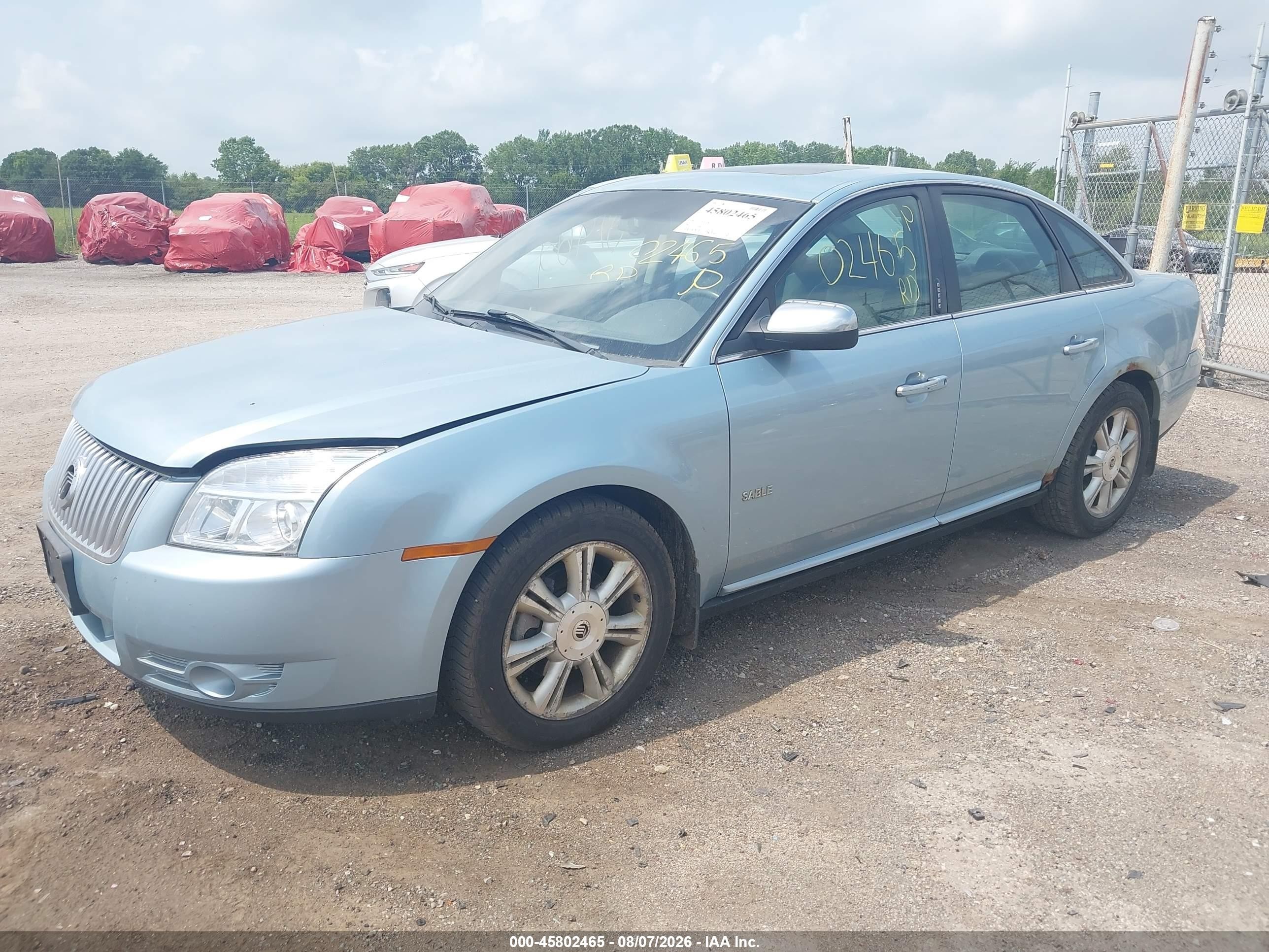 2008 Mercury Sable Premier Light Blue vin: 1MEHM42W38G626790