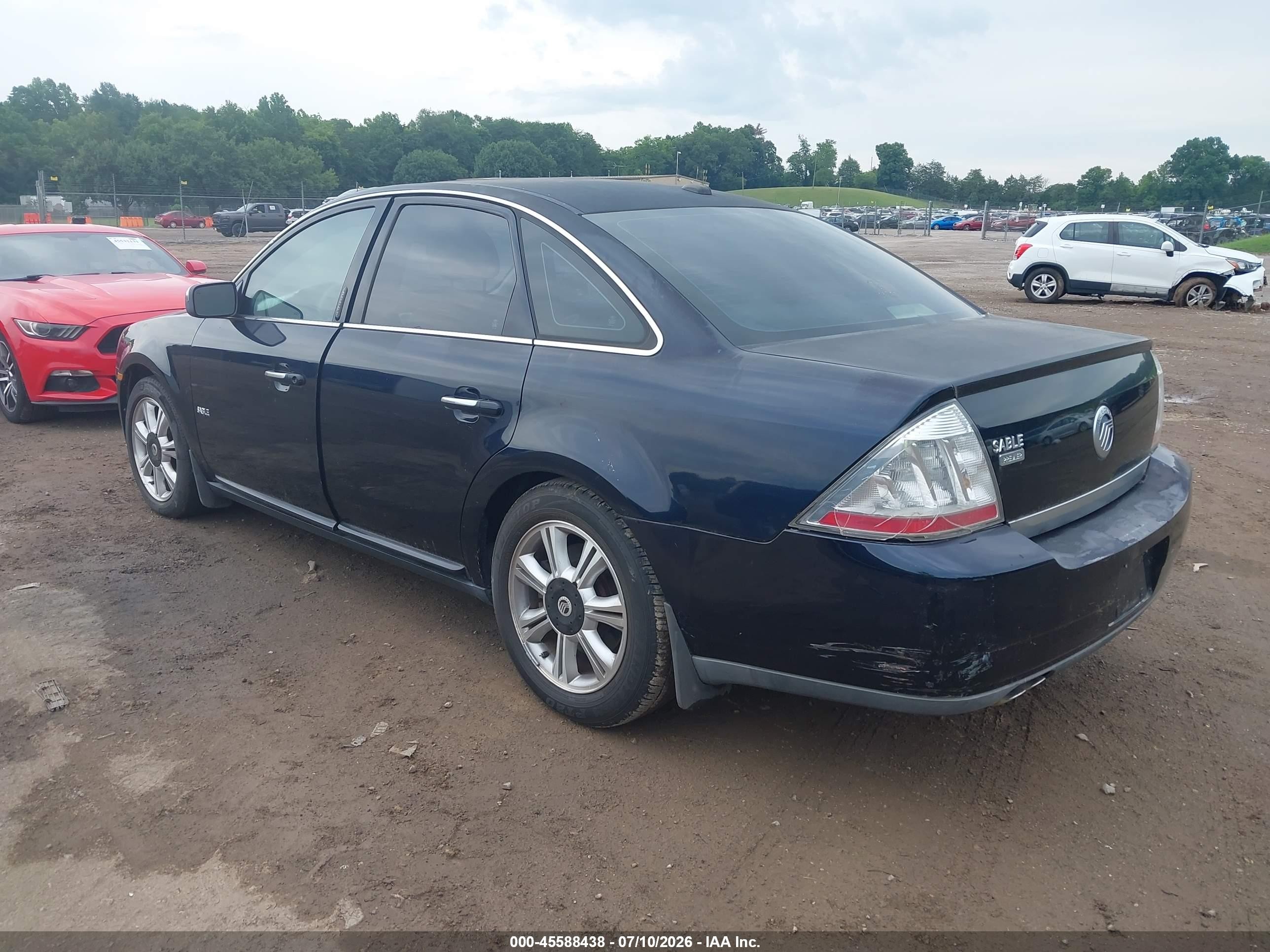 2008 Mercury Sable Premier Черный vin: 1MEHM42W58G626922
