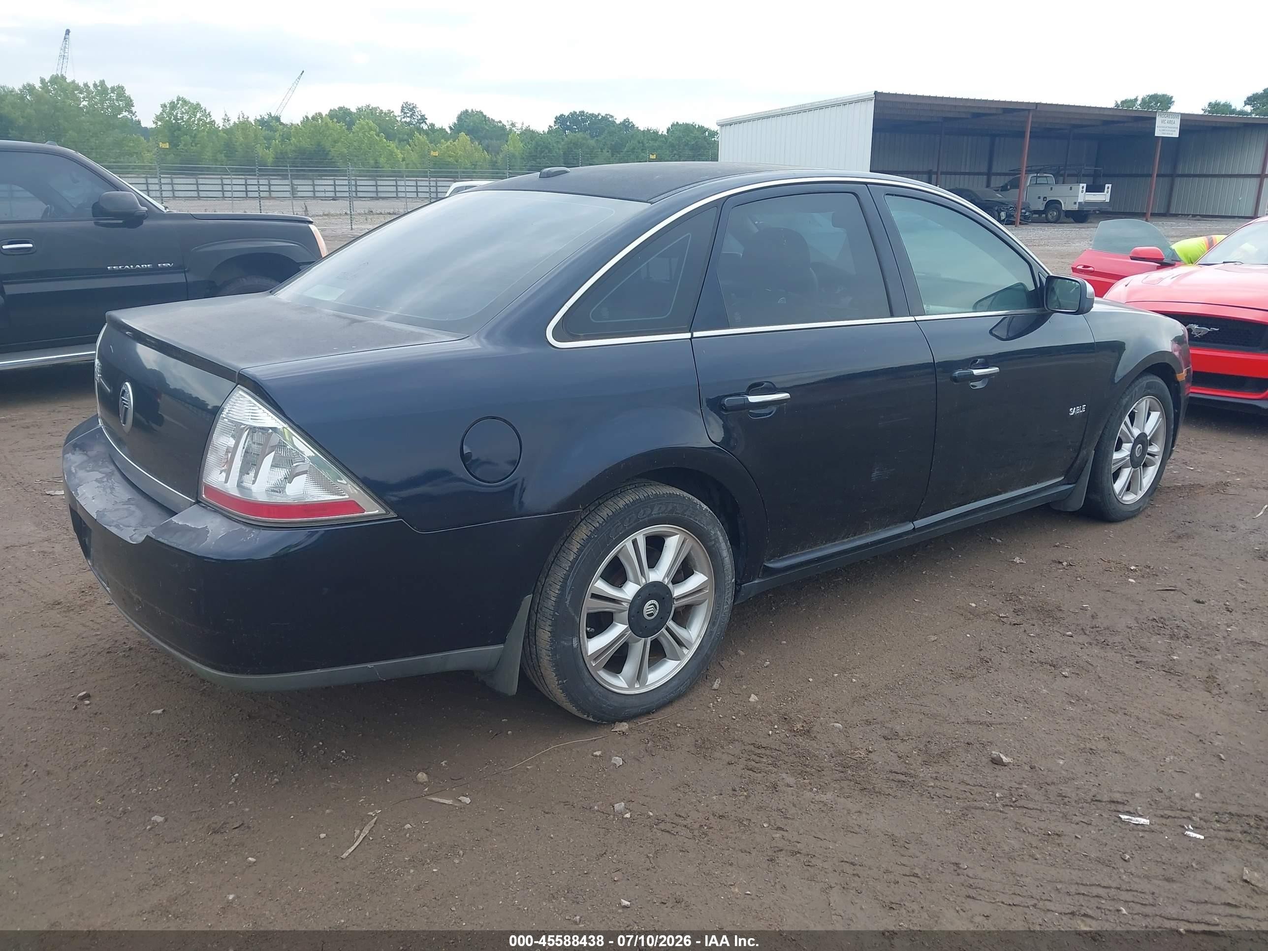 2008 Mercury Sable Premier Черный vin: 1MEHM42W58G626922