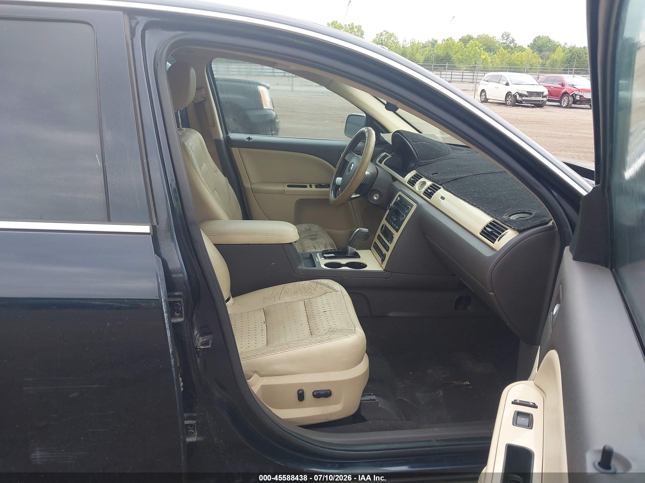 2008 Mercury Sable Premier Черный vin: 1MEHM42W58G626922