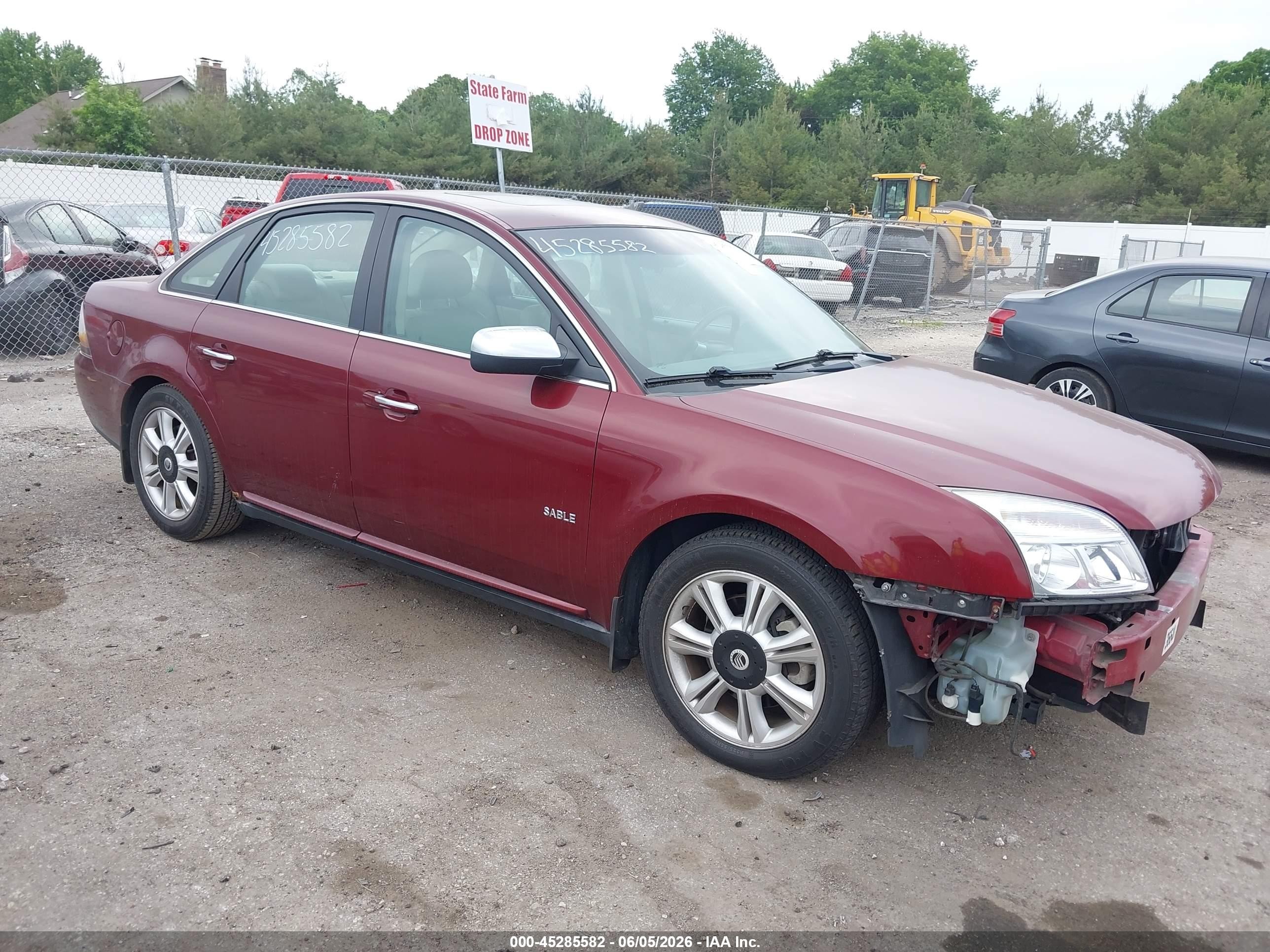 2008 Mercury Sable Premier Maroon vin: 1MEHM42W78G602797