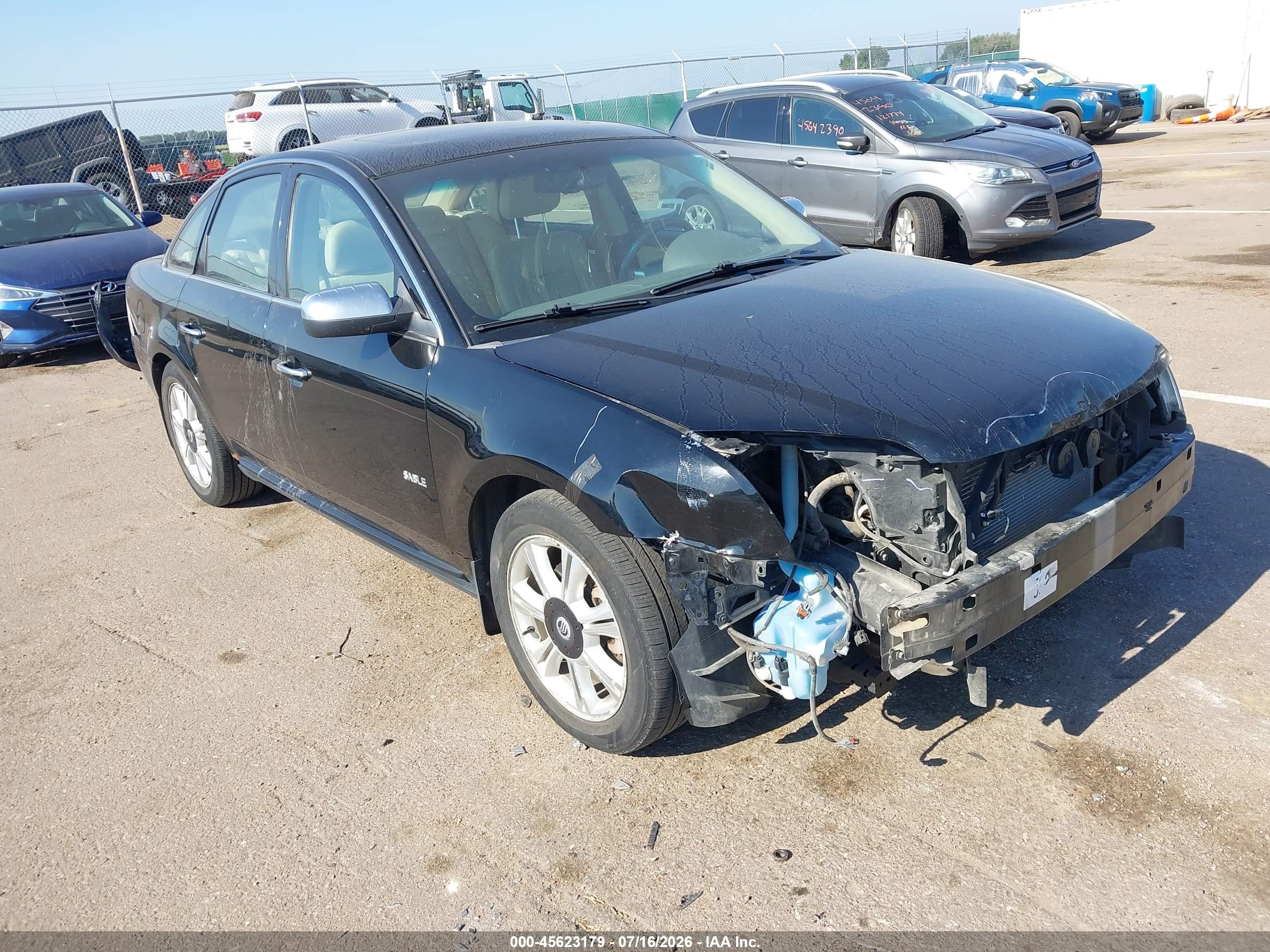 2008 Mercury Sable Premier Black vin: 1MEHM42W98G605524