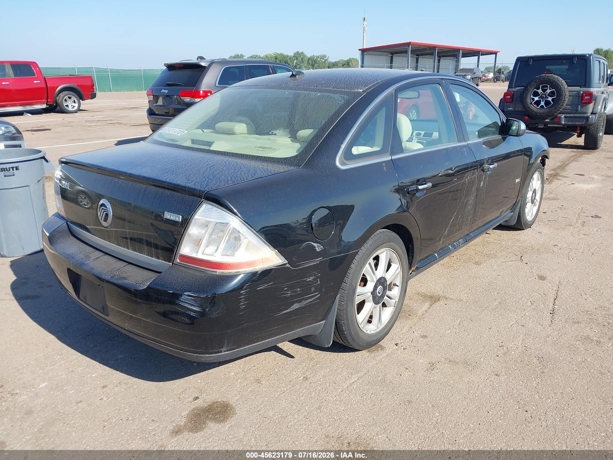 2008 Mercury Sable Premier Black vin: 1MEHM42W98G605524