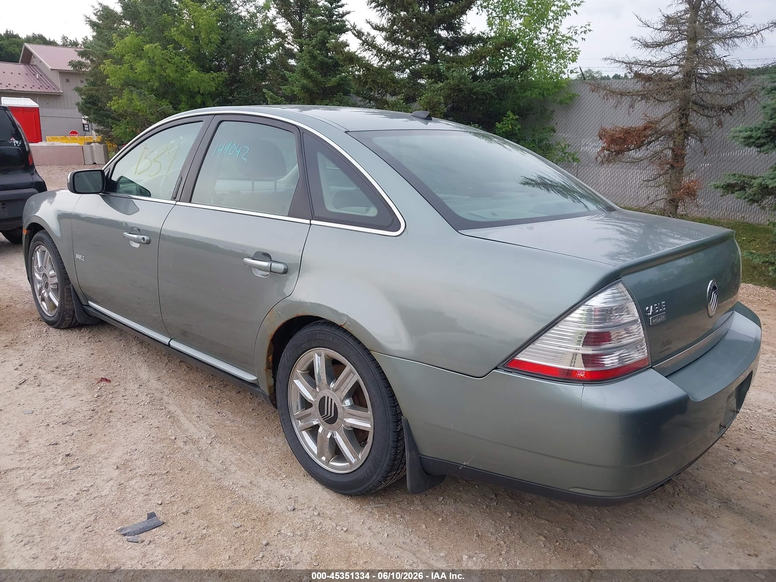 2008 Mercury Sable Premier Green vin: 1MEHM42WX8G602986