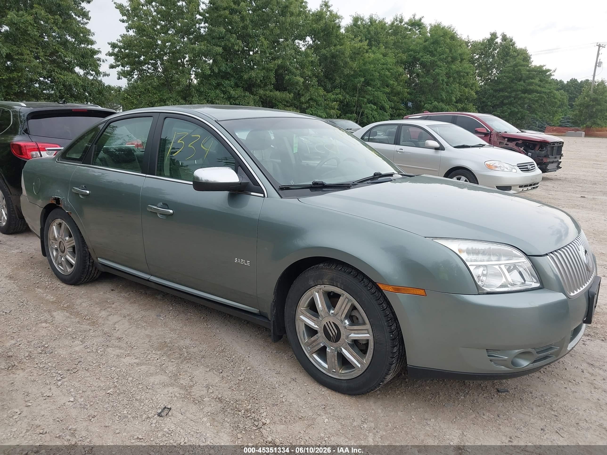 2008 Mercury Sable Premier Зеленый vin: 1MEHM42WX8G602986