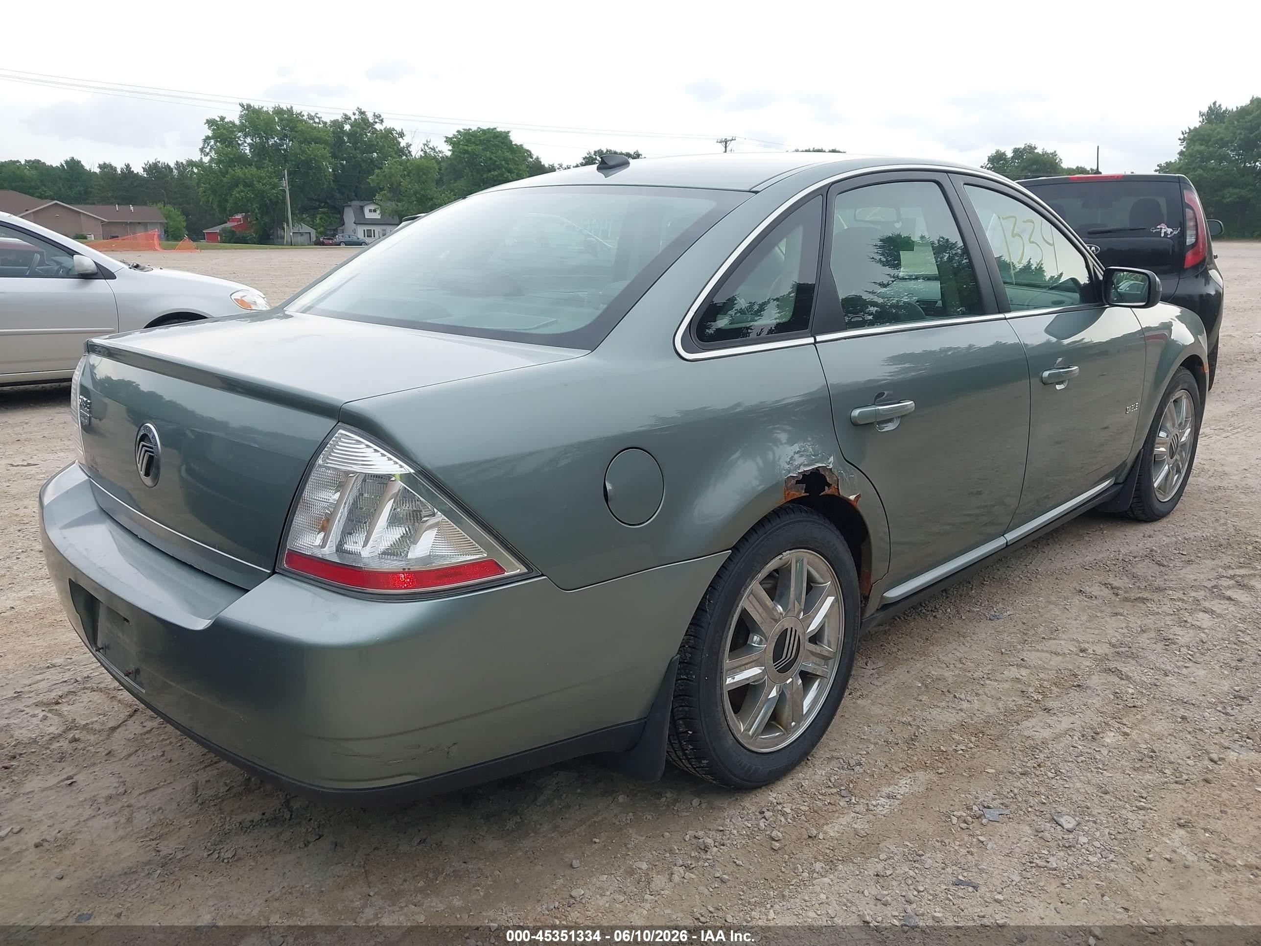 2008 Mercury Sable Premier Green vin: 1MEHM42WX8G602986