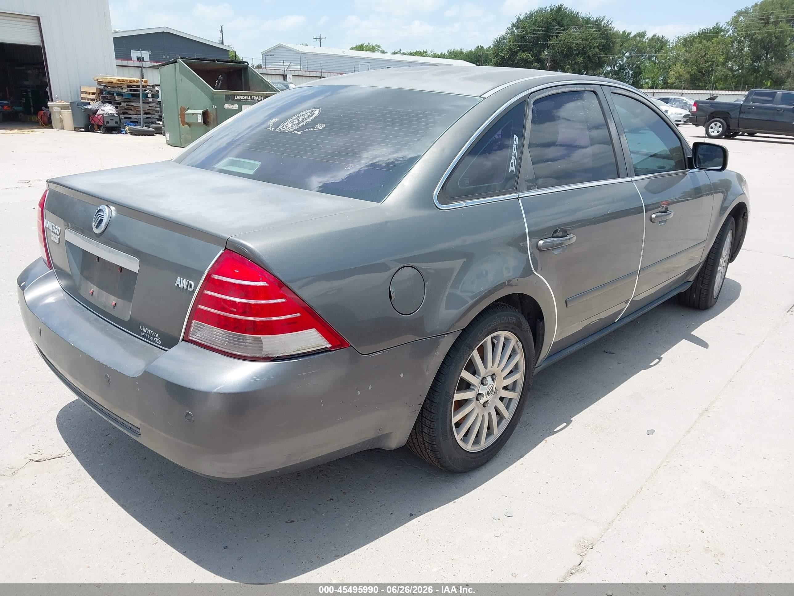 2005 Mercury Montego Premier Gray vin: 1MEHM43185G605657