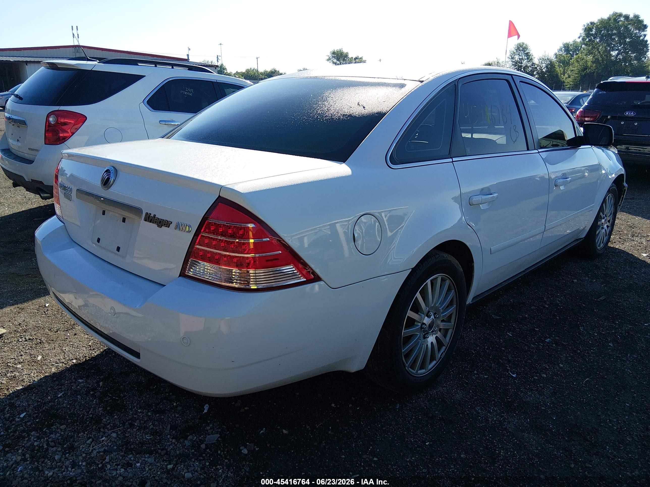 2005 Mercury Montego Premier Белый vin: 1MEHM431X5G625862