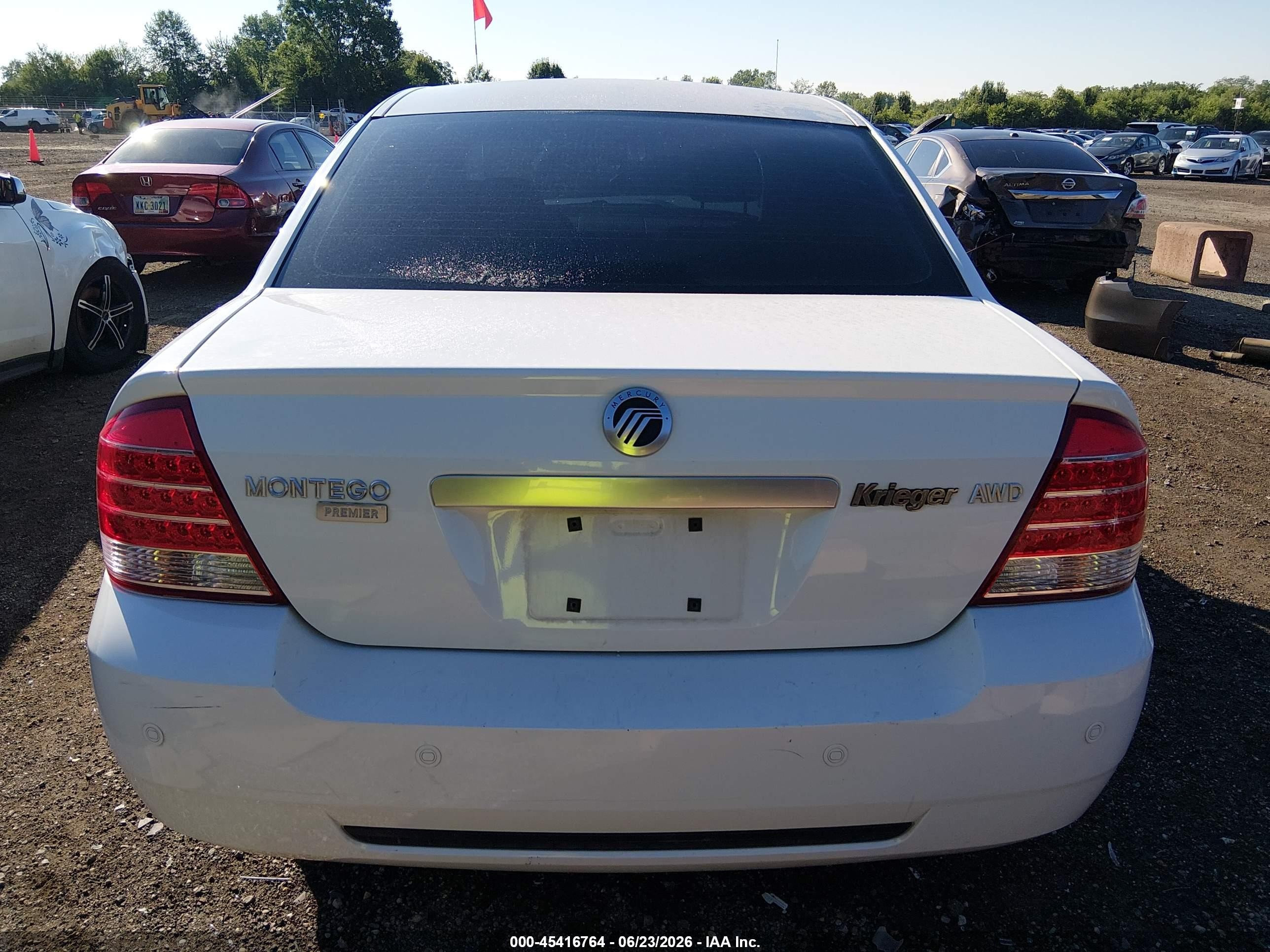 2005 Mercury Montego Premier Белый vin: 1MEHM431X5G625862