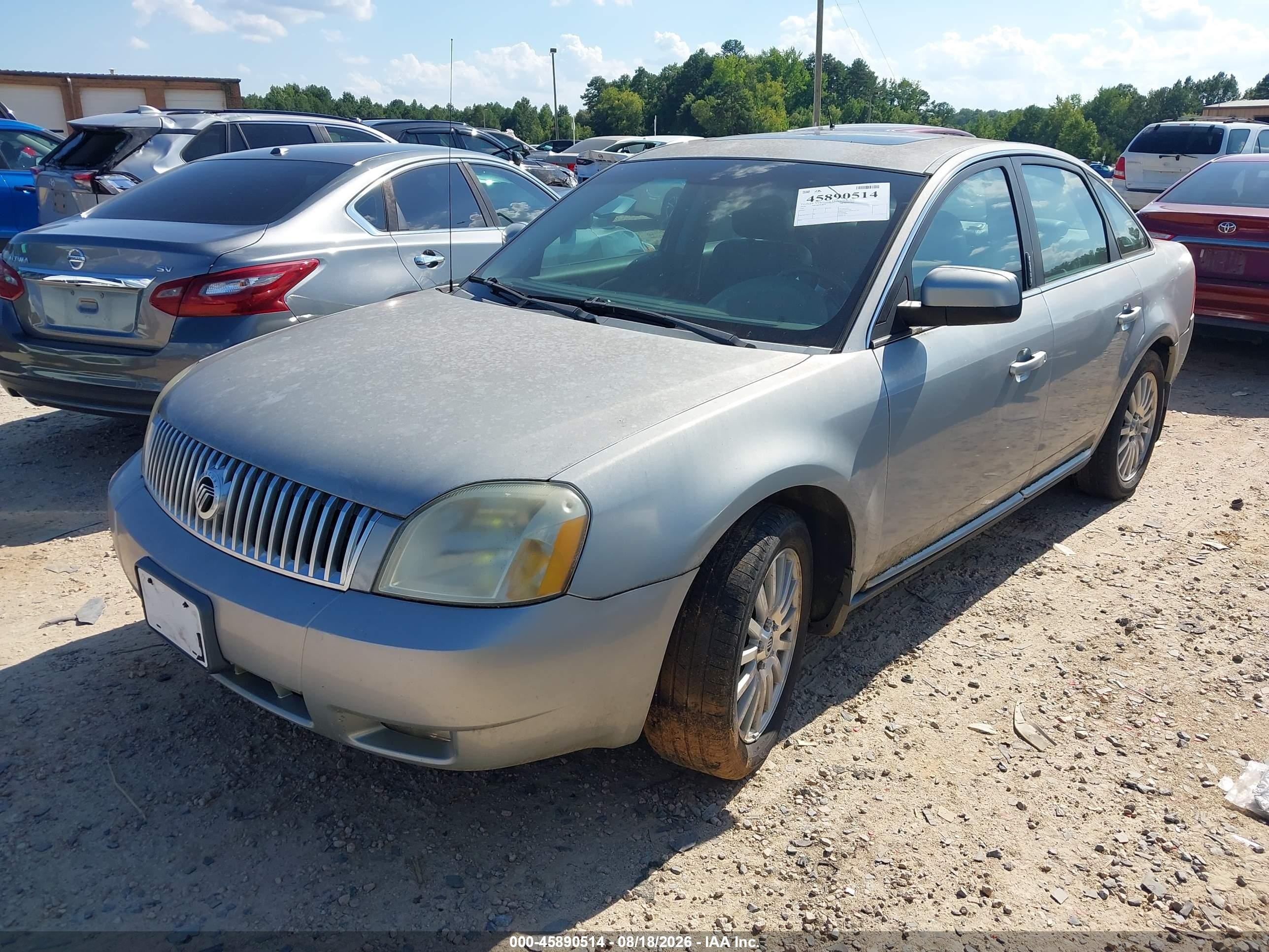 2006 Mercury Montego Premier Silver vin: 1MEHM431X6G612403