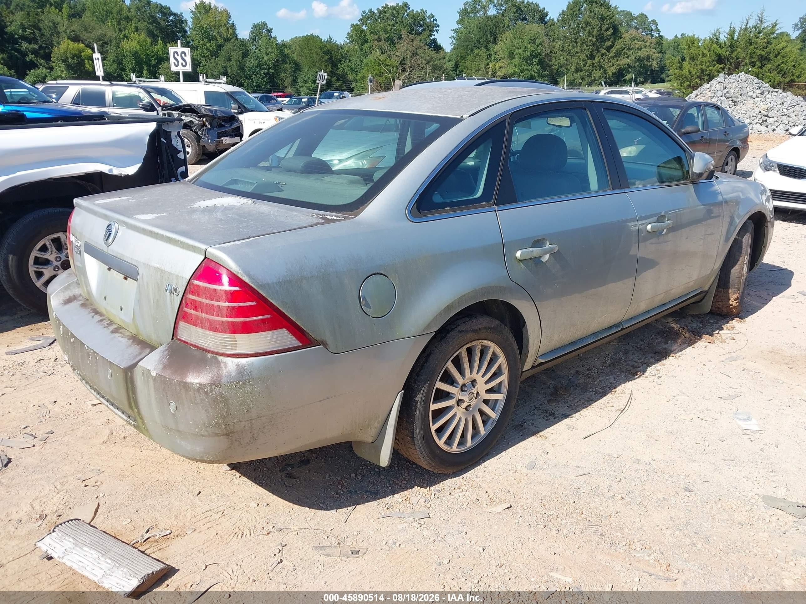 2006 Mercury Montego Premier Silver vin: 1MEHM431X6G612403