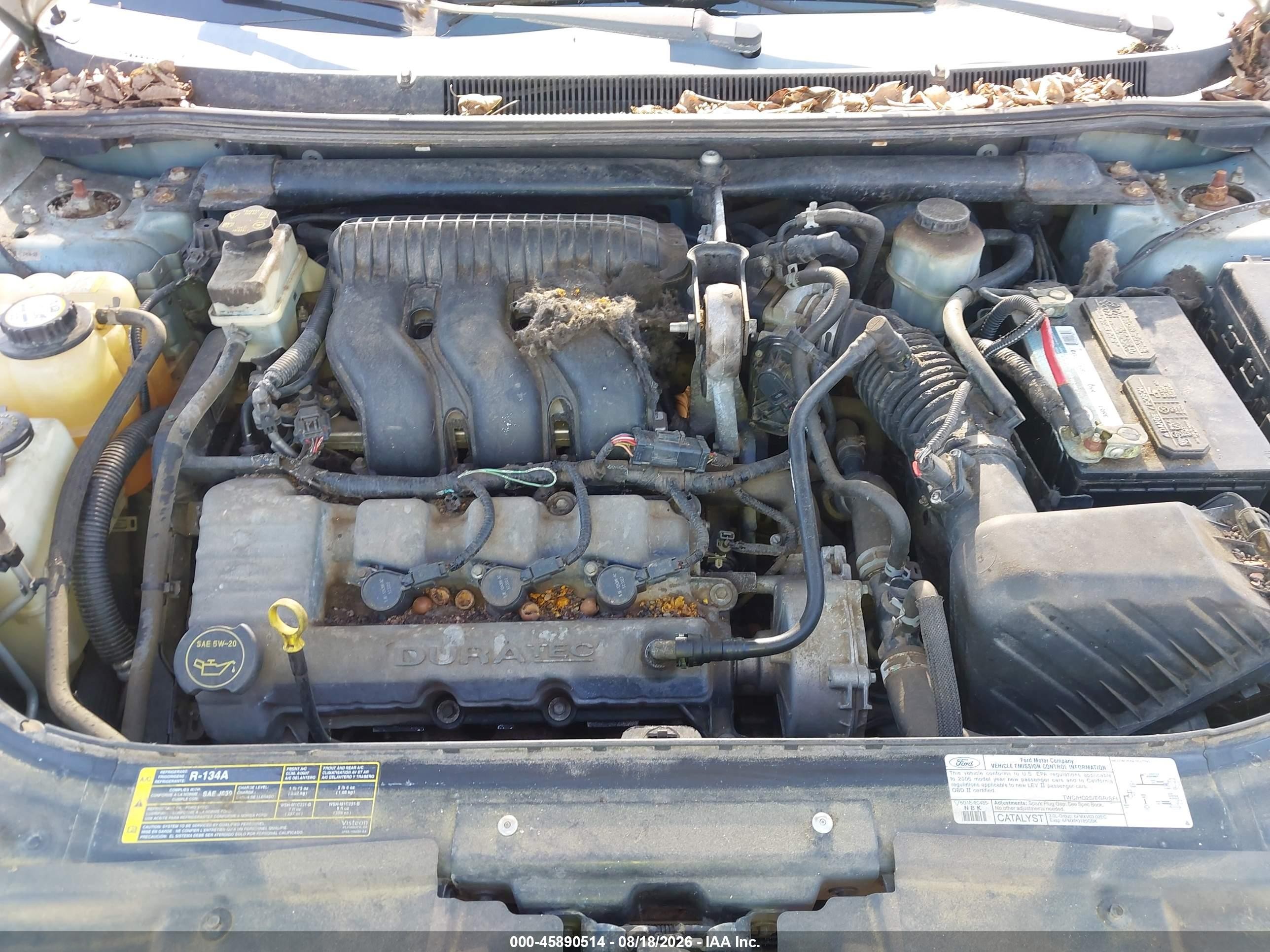 2006 Mercury Montego Premier Silver vin: 1MEHM431X6G612403