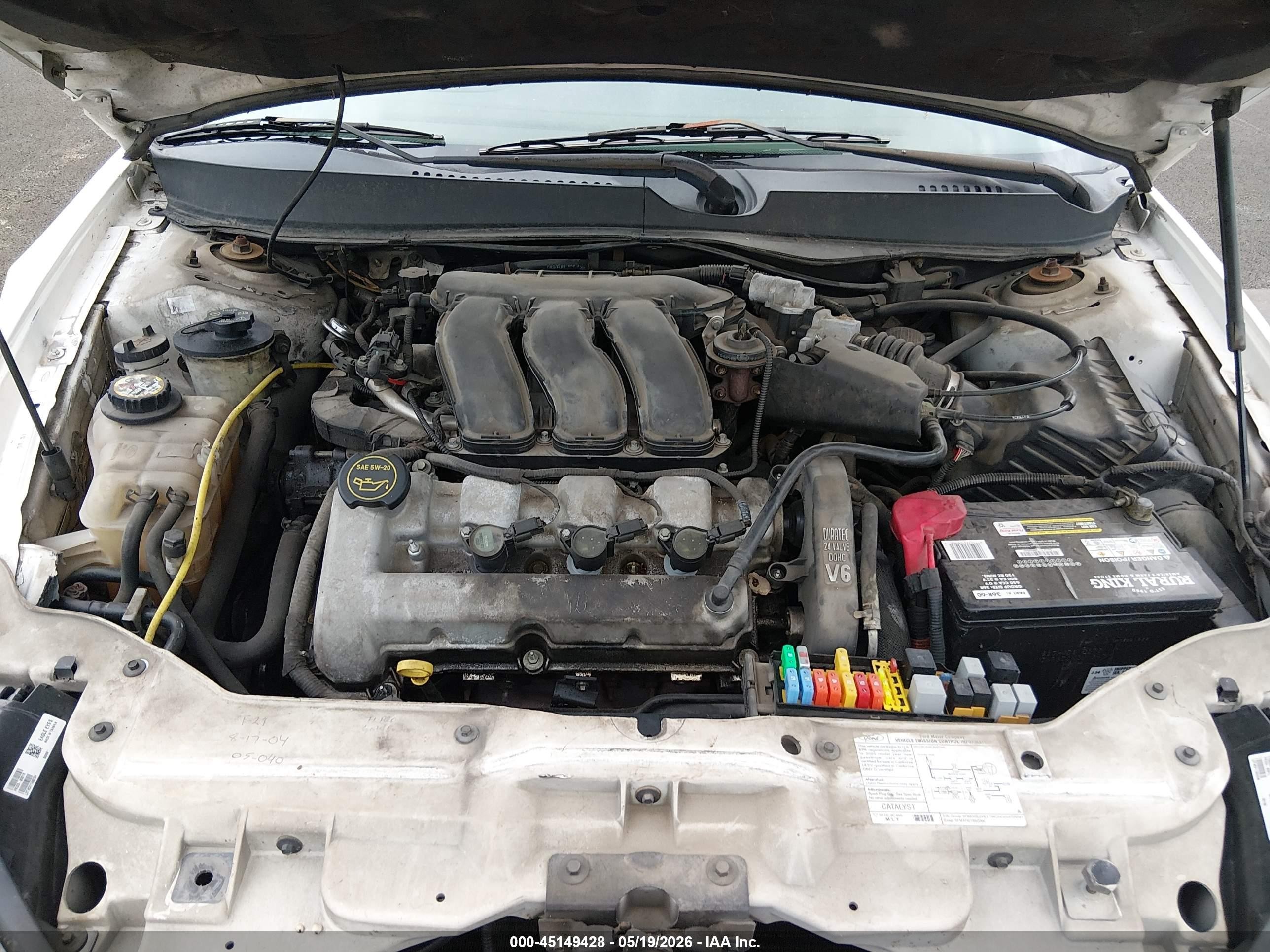 2005 Mercury Sable Ls White vin: 1MEHM55SX5A610714