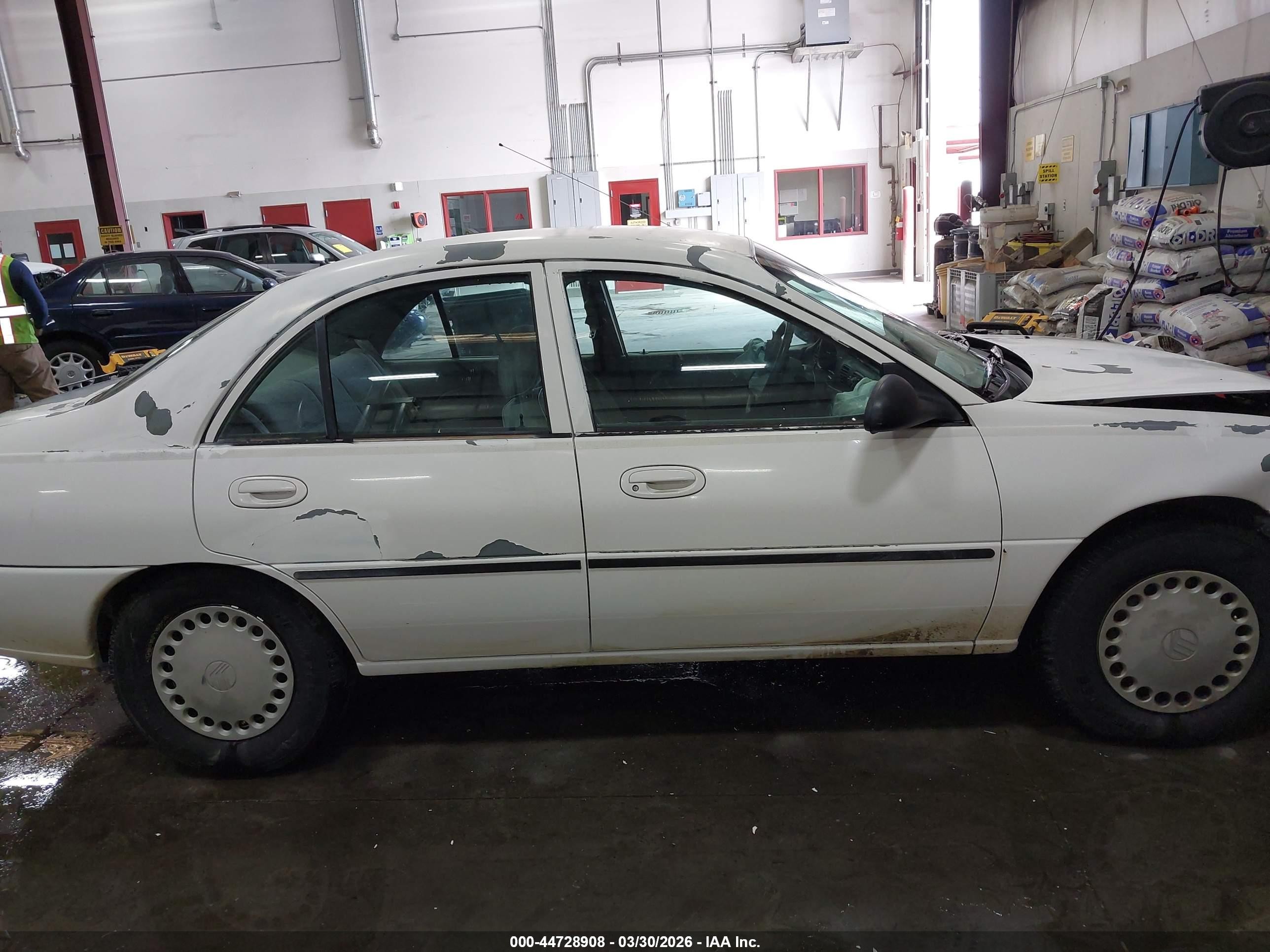 1997 Mercury Tracer Gs White vin: 1MELM10P9VW631384