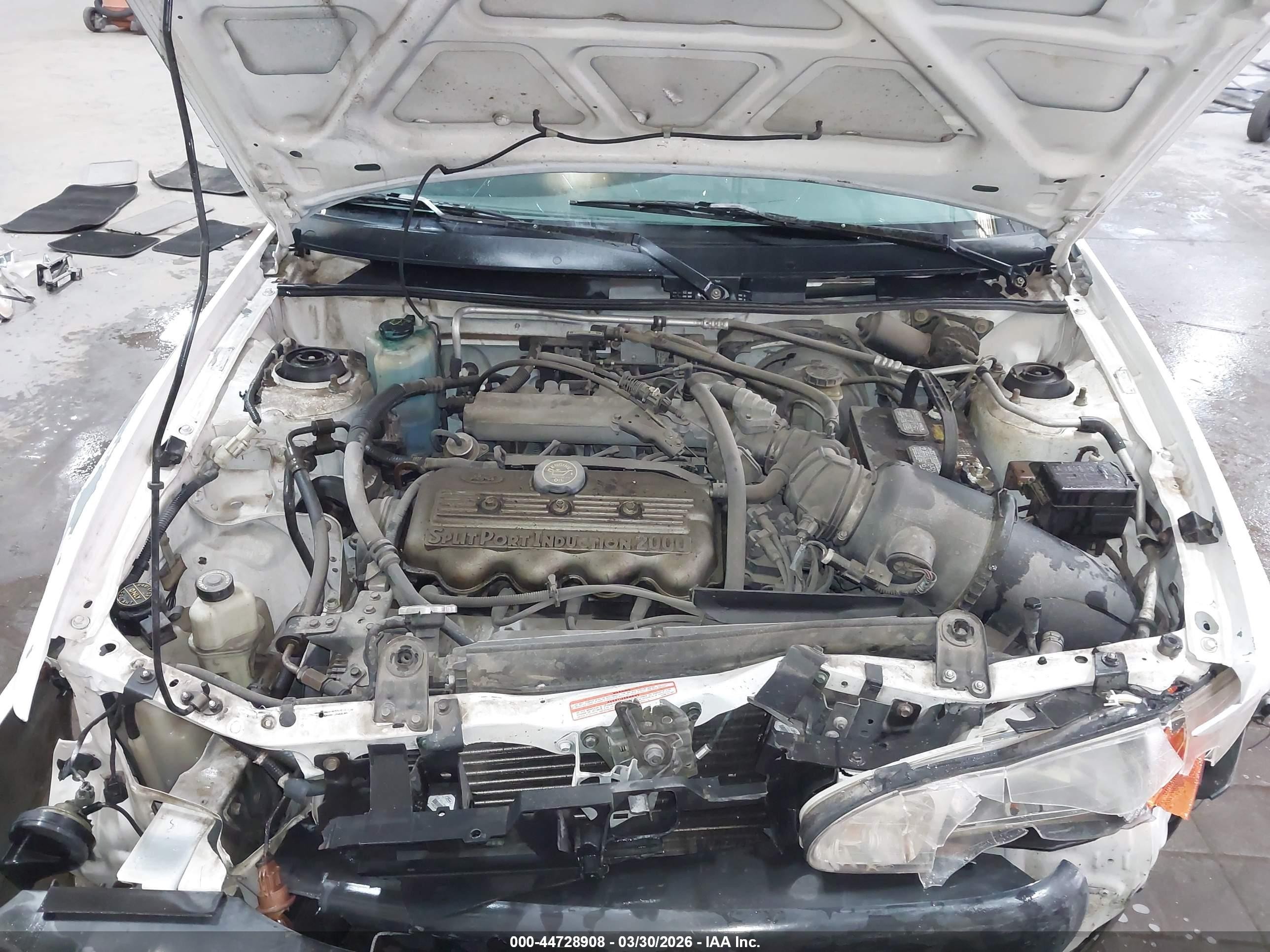 1997 Mercury Tracer Gs White vin: 1MELM10P9VW631384