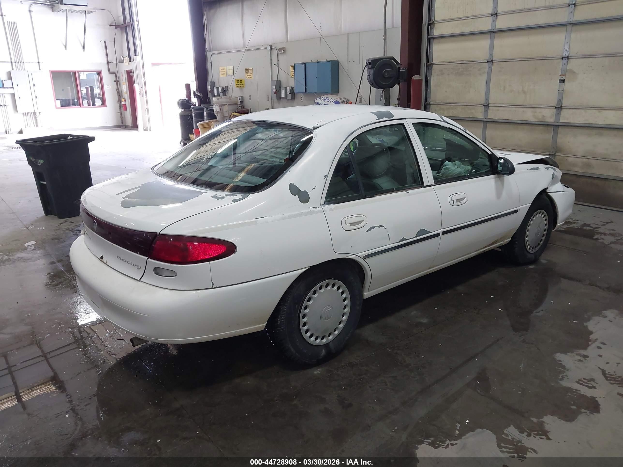 1997 Mercury Tracer Gs White vin: 1MELM10P9VW631384