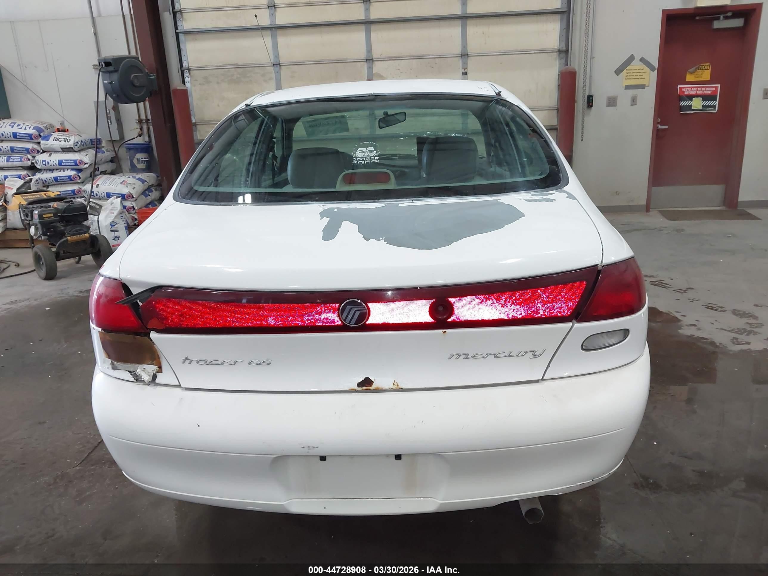 1997 Mercury Tracer Gs White vin: 1MELM10P9VW631384