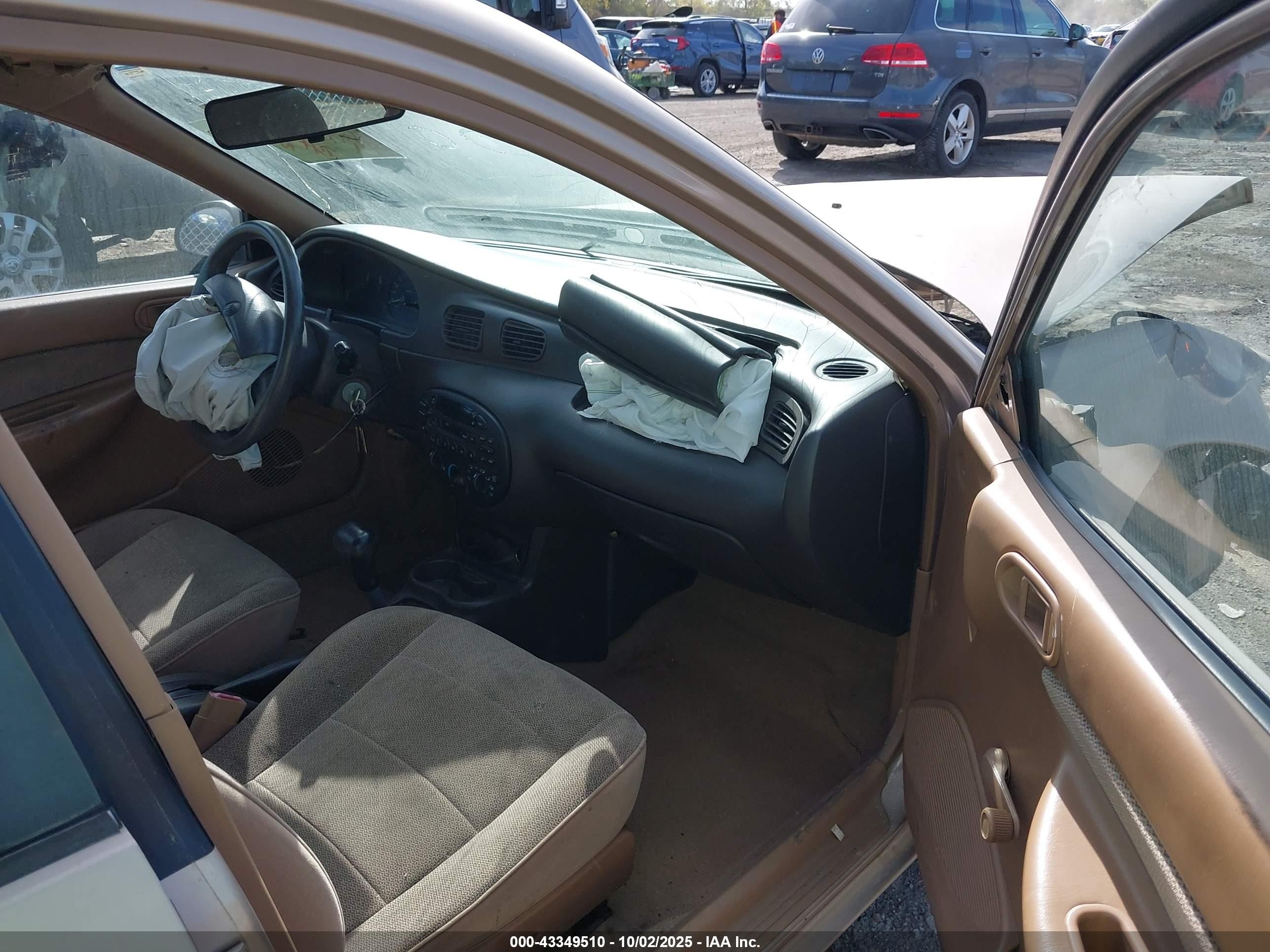 1997 Mercury Tracer Ls Beige vin: 1MELM13P1VW645341