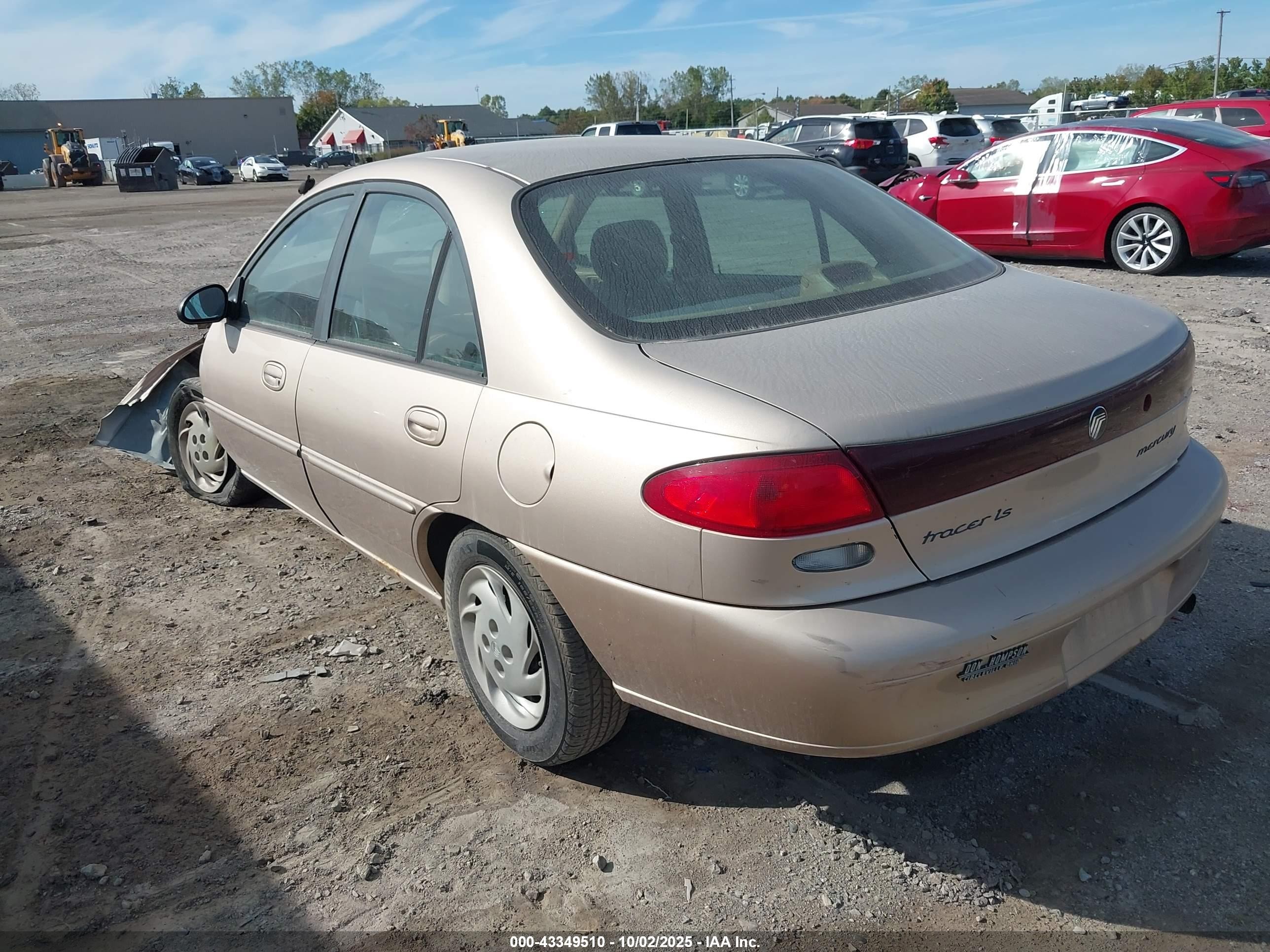 1997 Mercury Tracer Ls Beige vin: 1MELM13P1VW645341