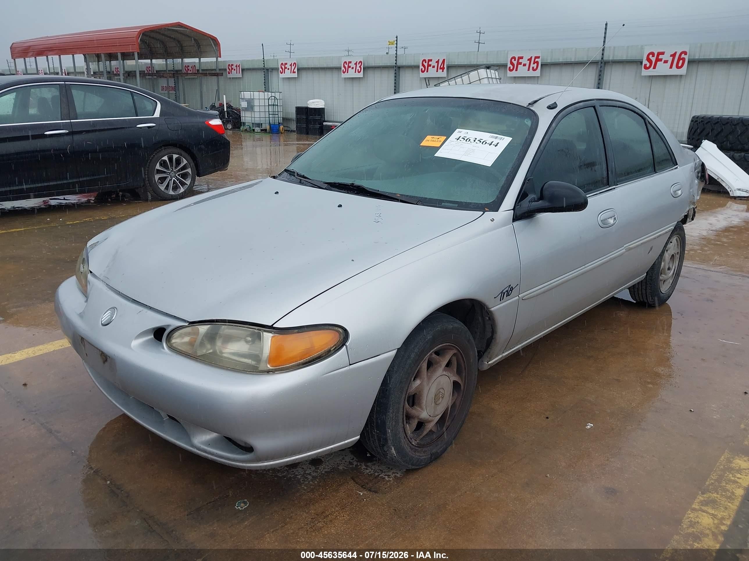 1997 Mercury Tracer Ls Silver vin: 1MELM13P8VW659012