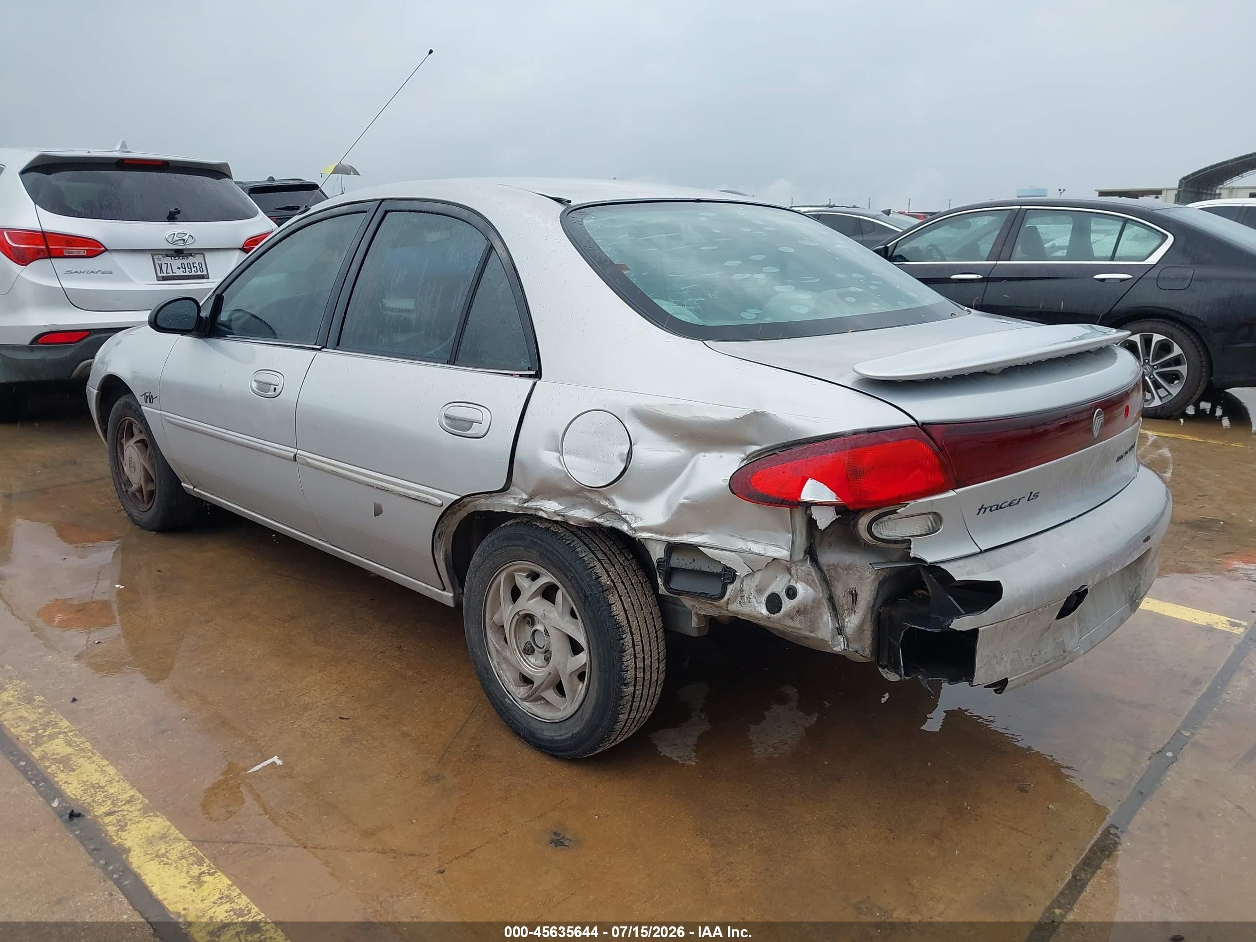 1997 Mercury Tracer Ls Silver vin: 1MELM13P8VW659012