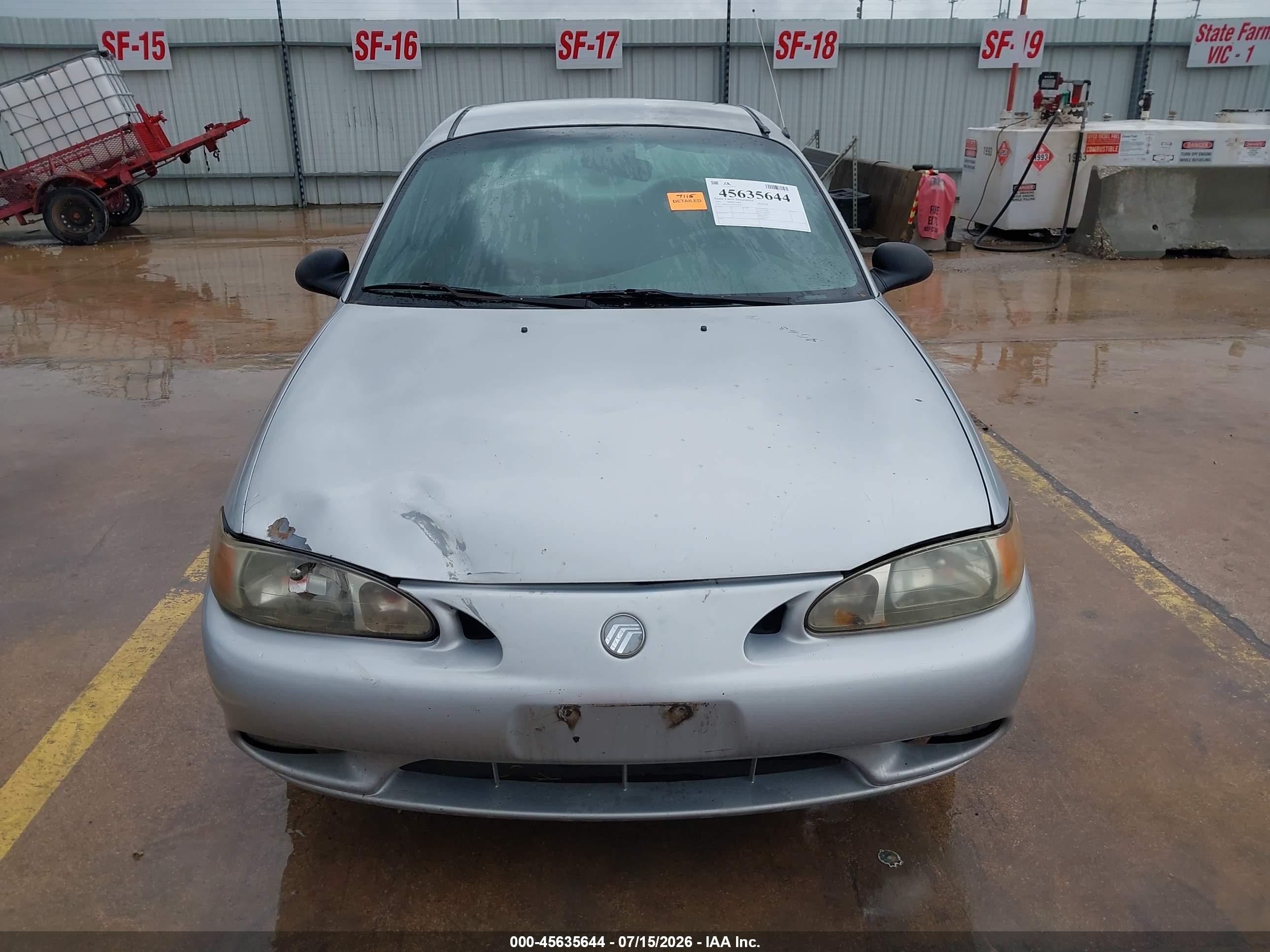 1997 Mercury Tracer Ls Silver vin: 1MELM13P8VW659012