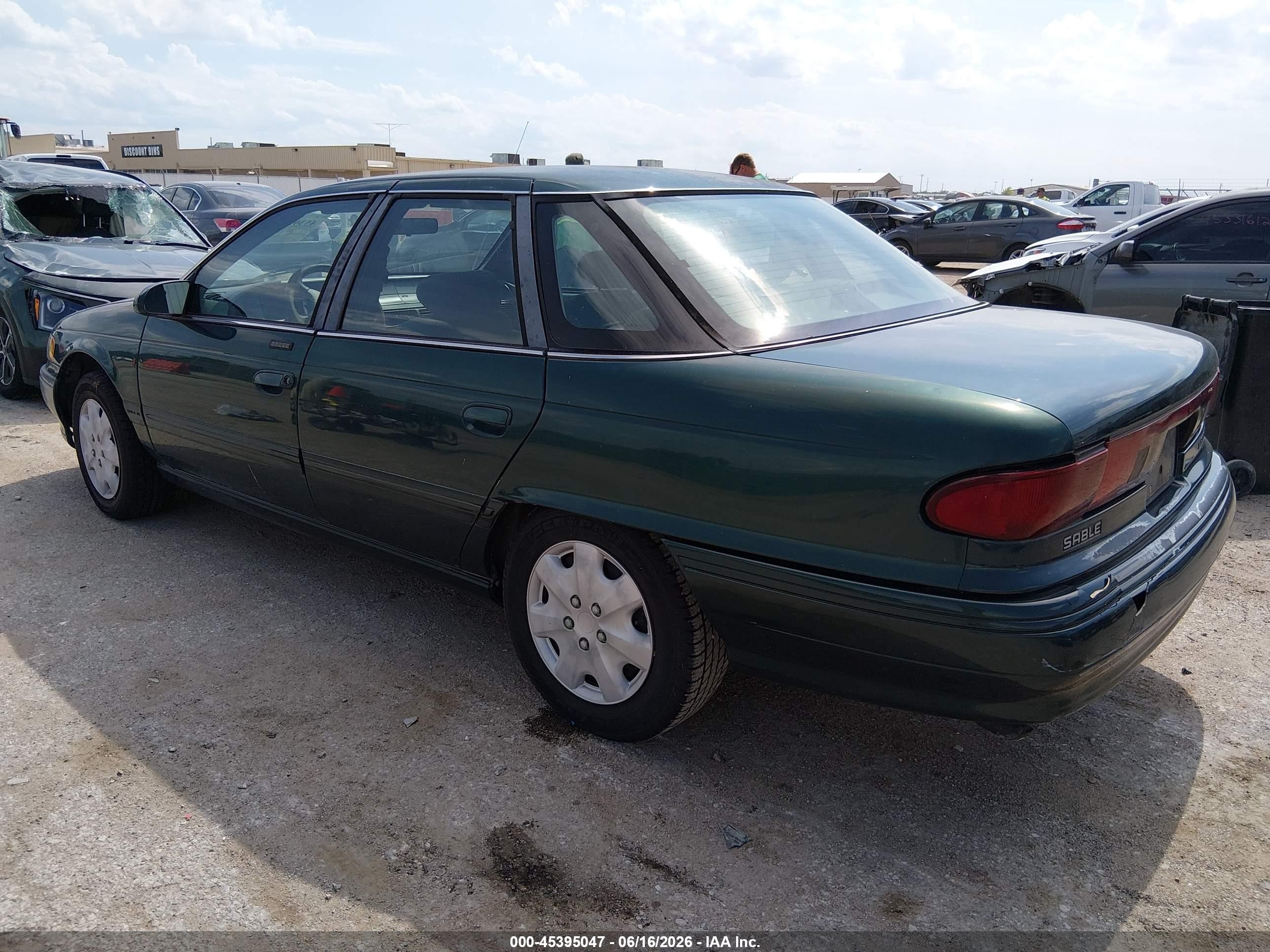 1995 Mercury Sable Gs Green vin: 1MELM50U0SA649181