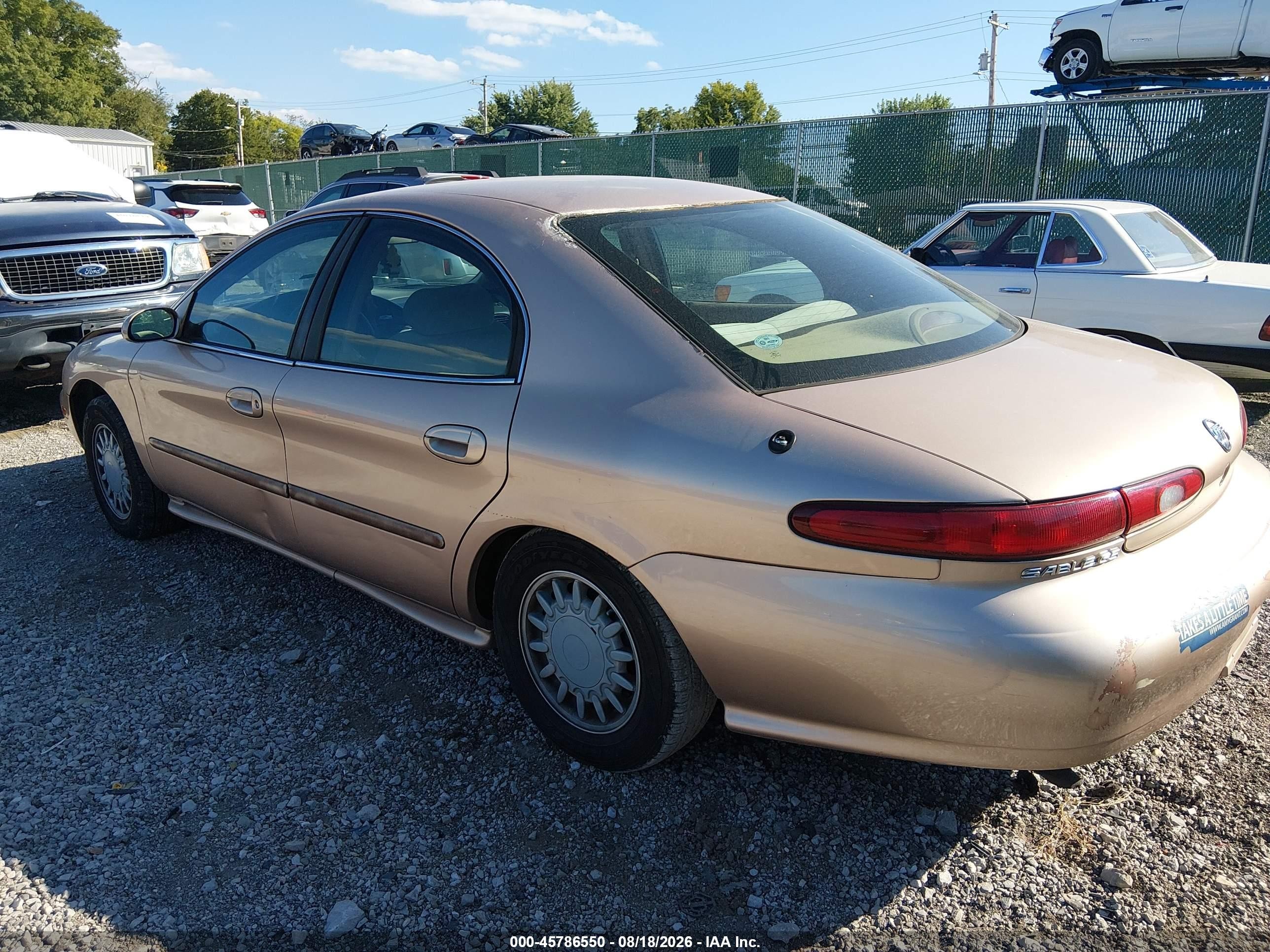 1997 Mercury Sable Gs Beige vin: 1MELM50U1VG648851