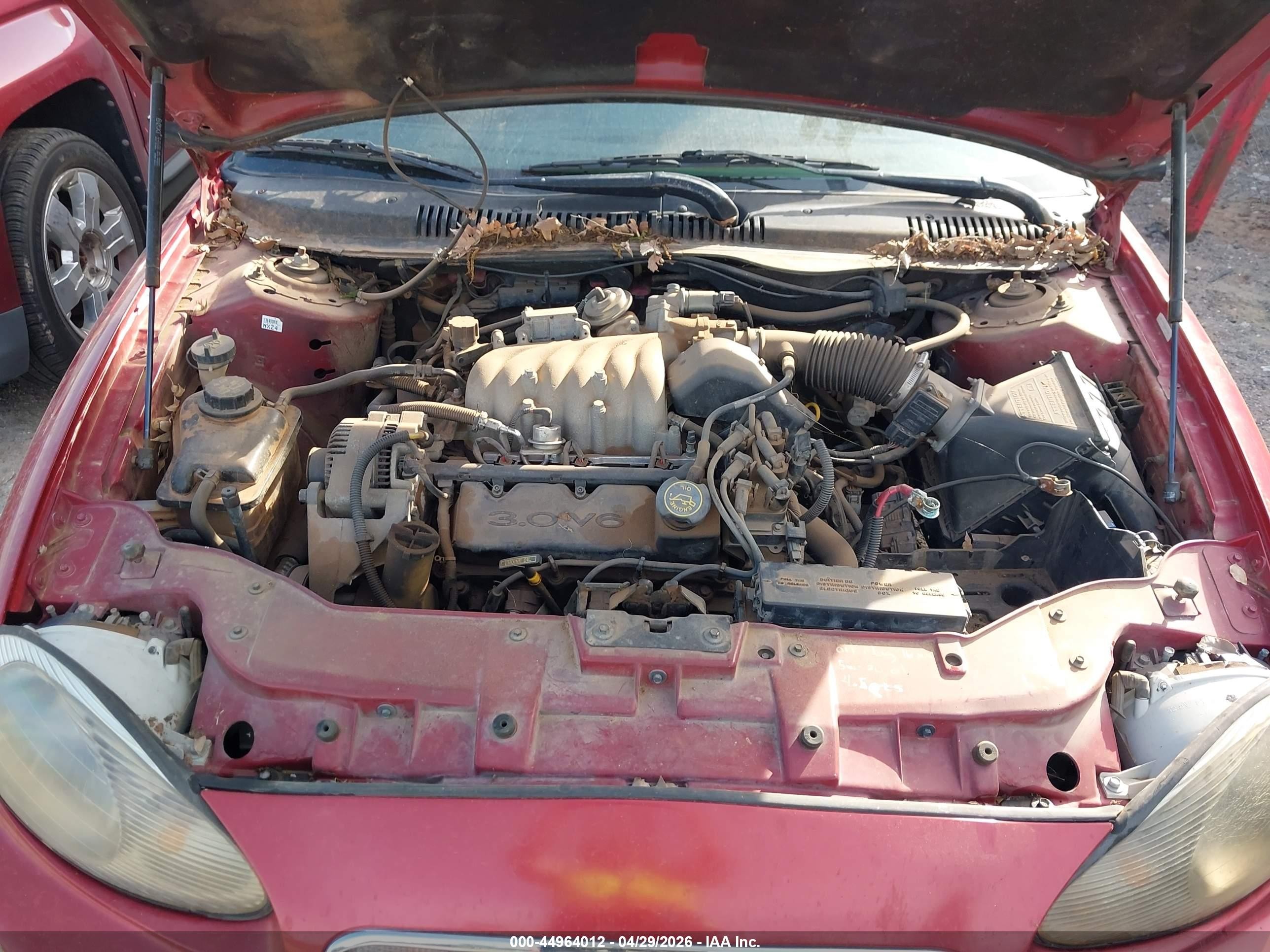 1997 Mercury Sable Gs Red vin: 1MELM50U7VA653068