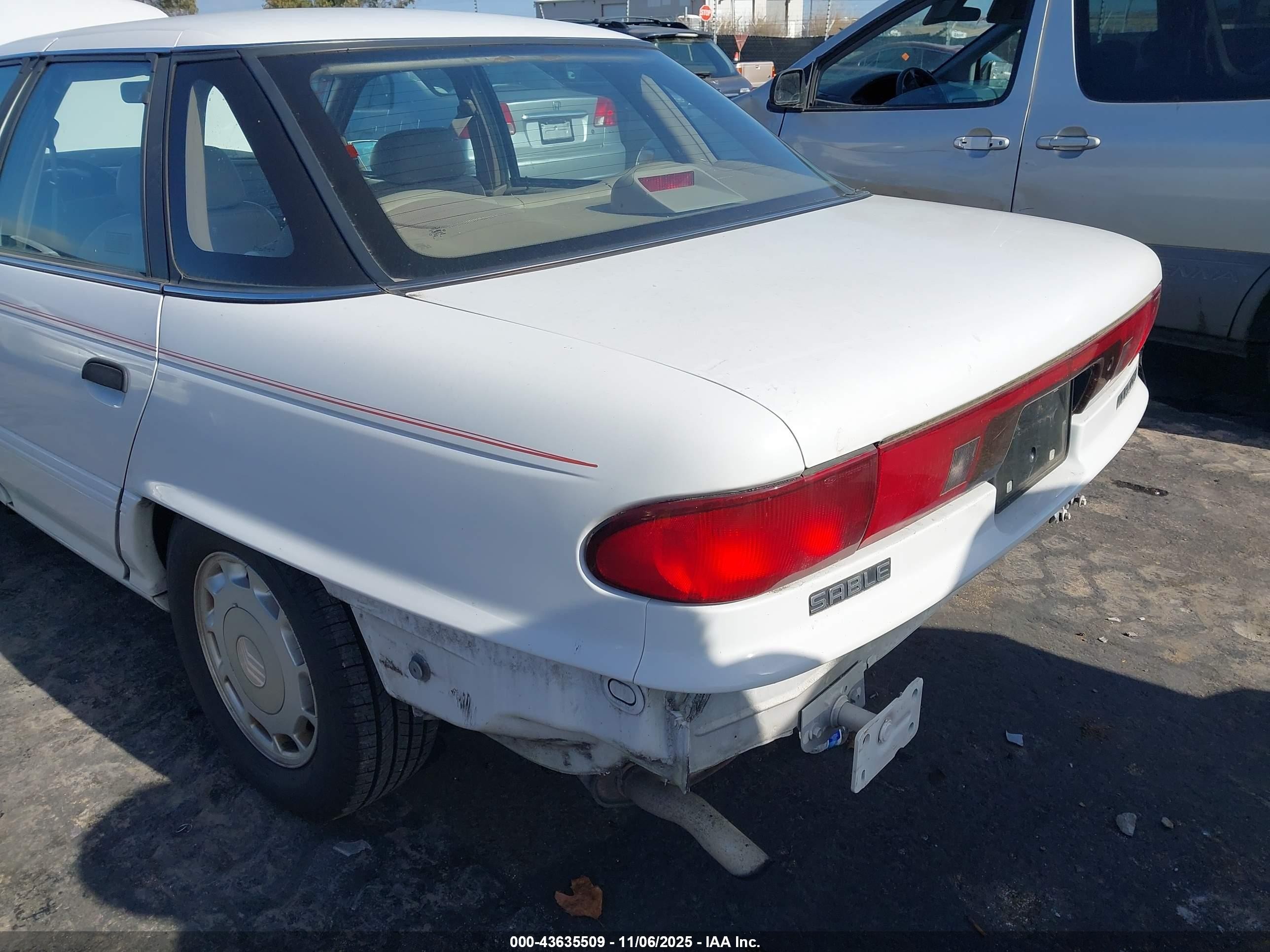 1993 Mercury Sable Ls White vin: 1MELM5346PA640763