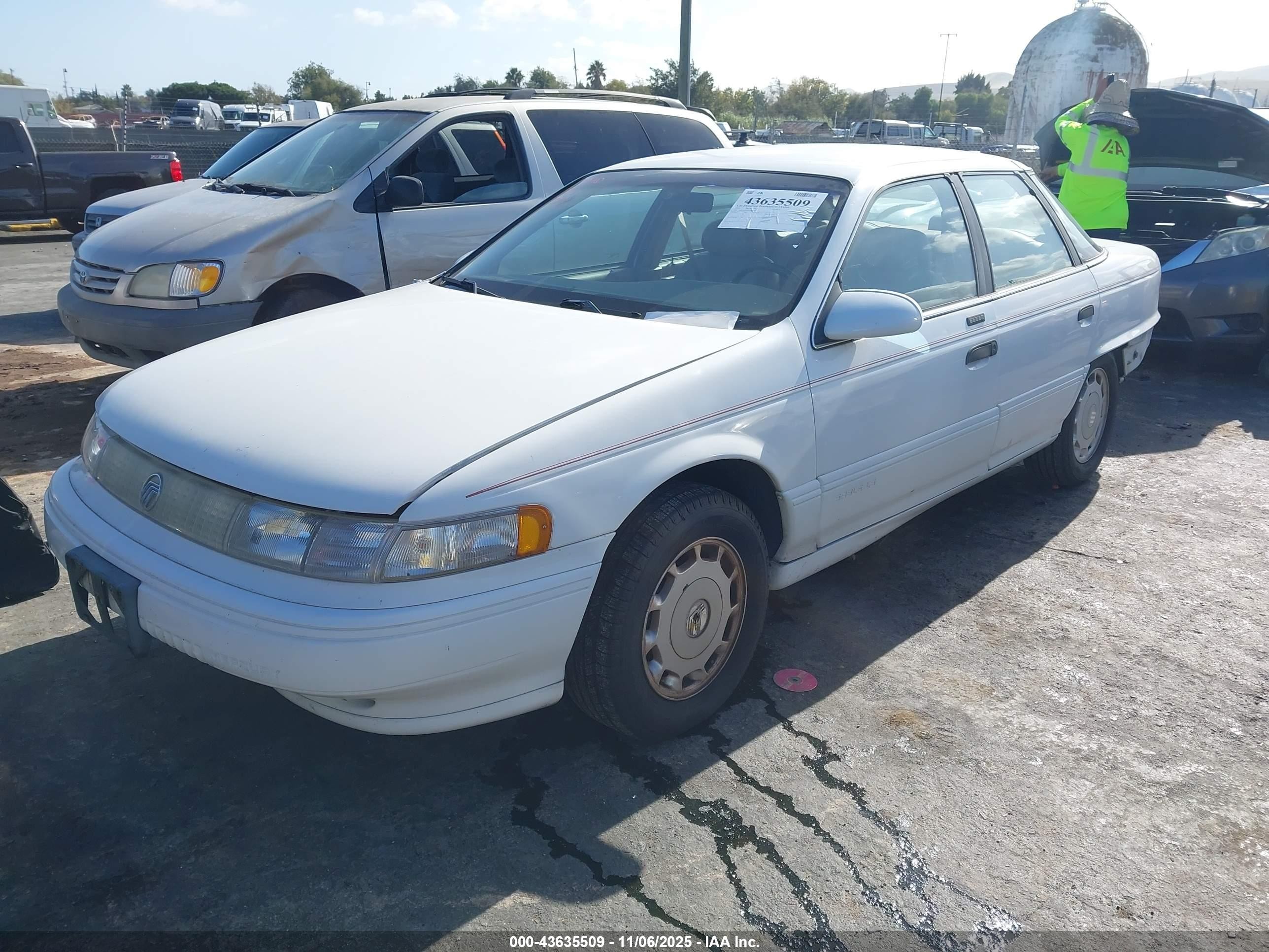 1993 Mercury Sable Ls White vin: 1MELM5346PA640763