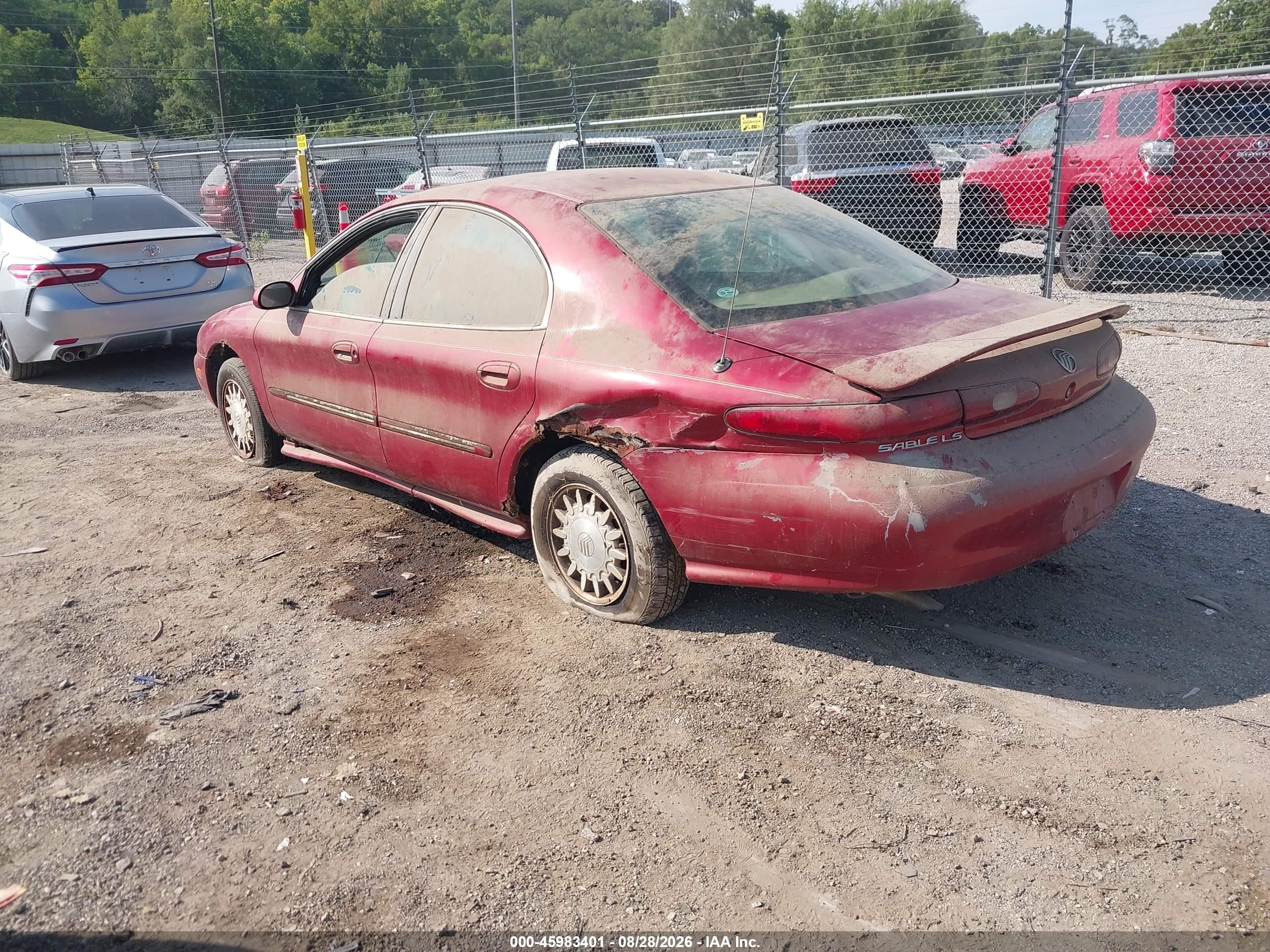1996 Mercury Sable Ls Red vin: 1MELM53SXTG620814