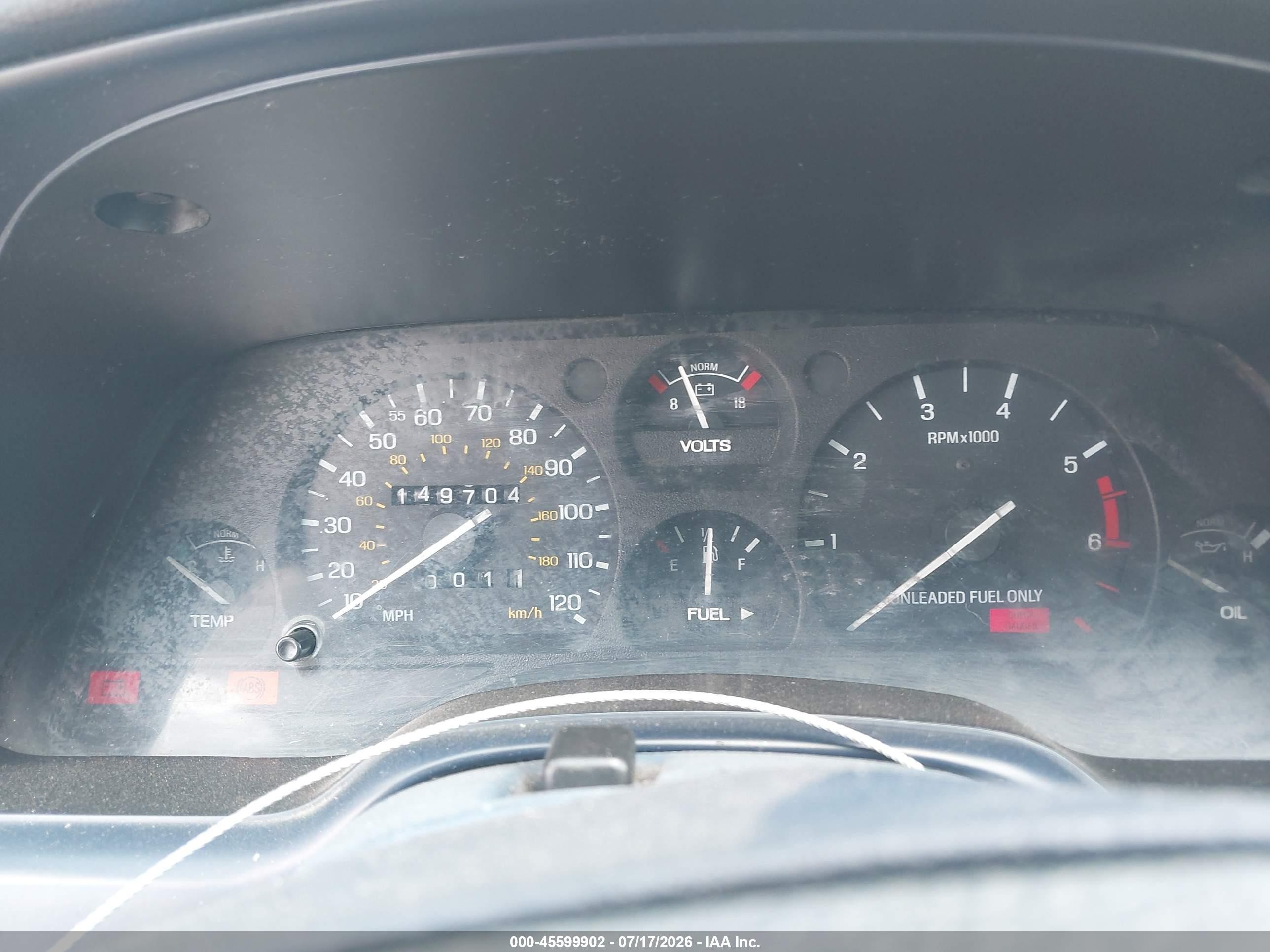 1996 Mercury Cougar Xr7 Silver vin: 1MELM6240TH621991