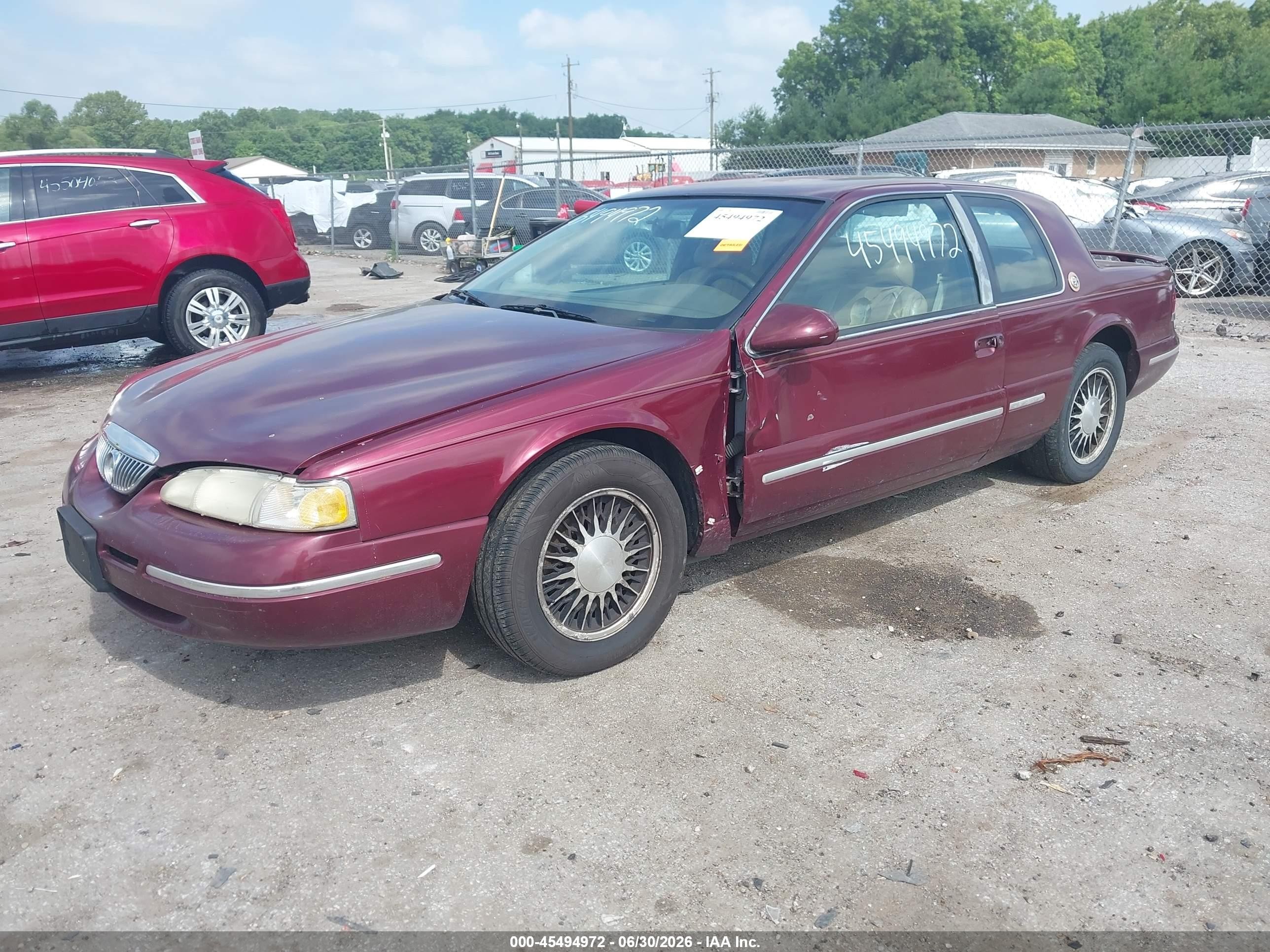 1997 Mercury Cougar Xr7 Maroon vin: 1MELM6245VH629071